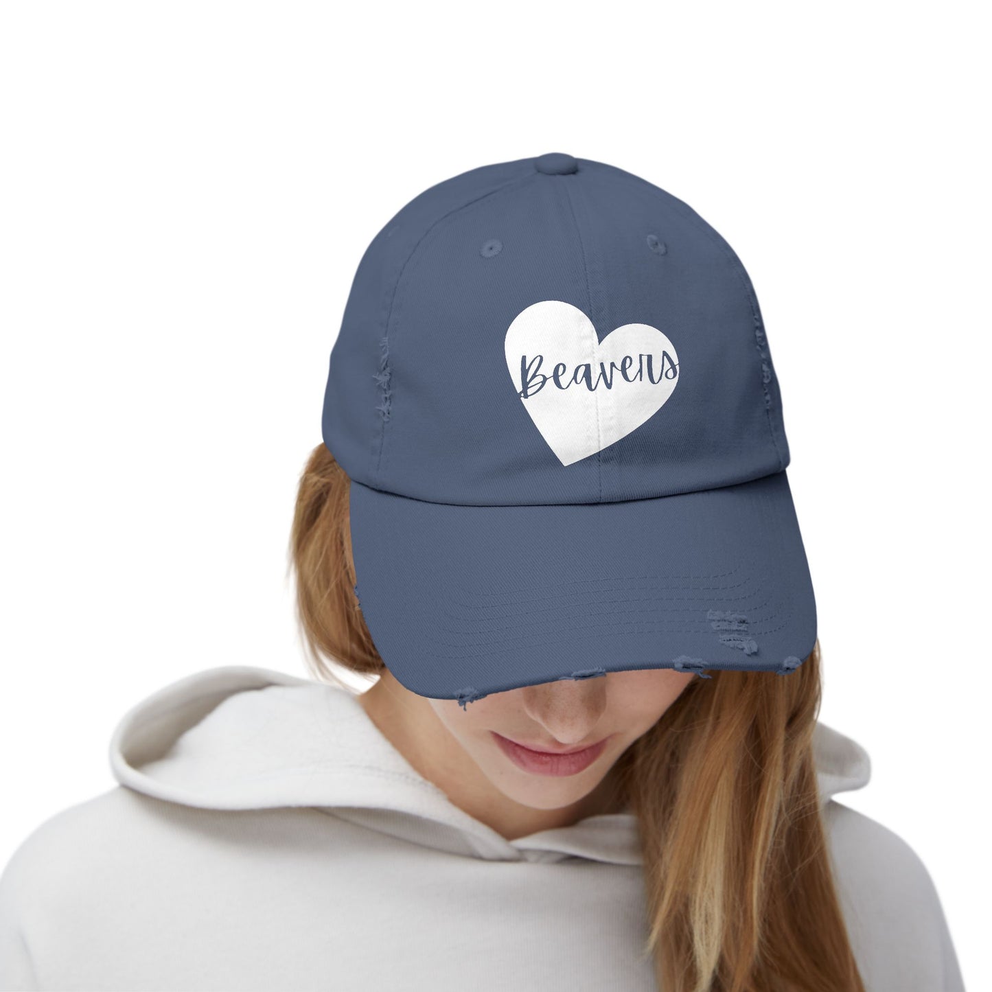 Generic Team Unisex Distressed Cap - Beavers Heart