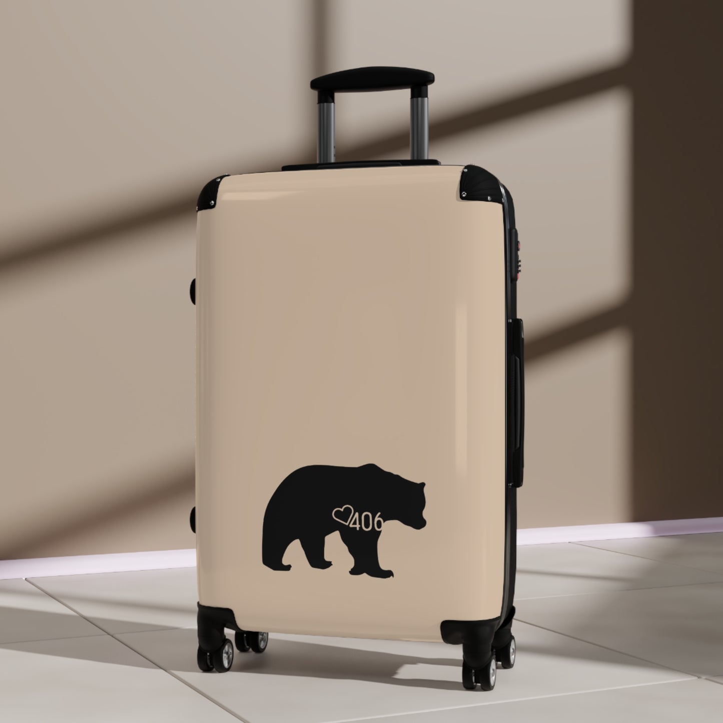 406 Luggage Pebble Suitcase - Bear