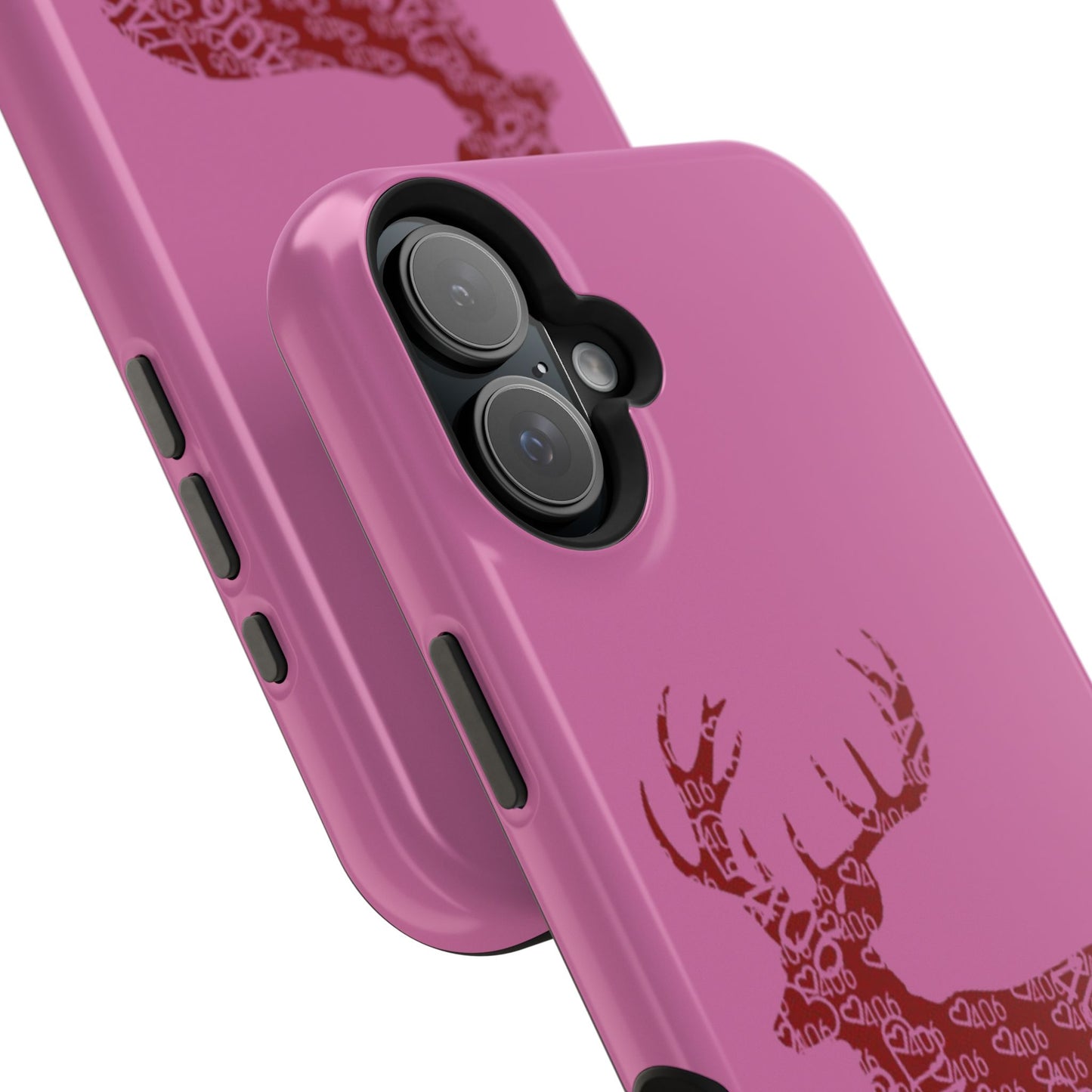 406 Magnetic Pink Tough Case - Maroon Deer