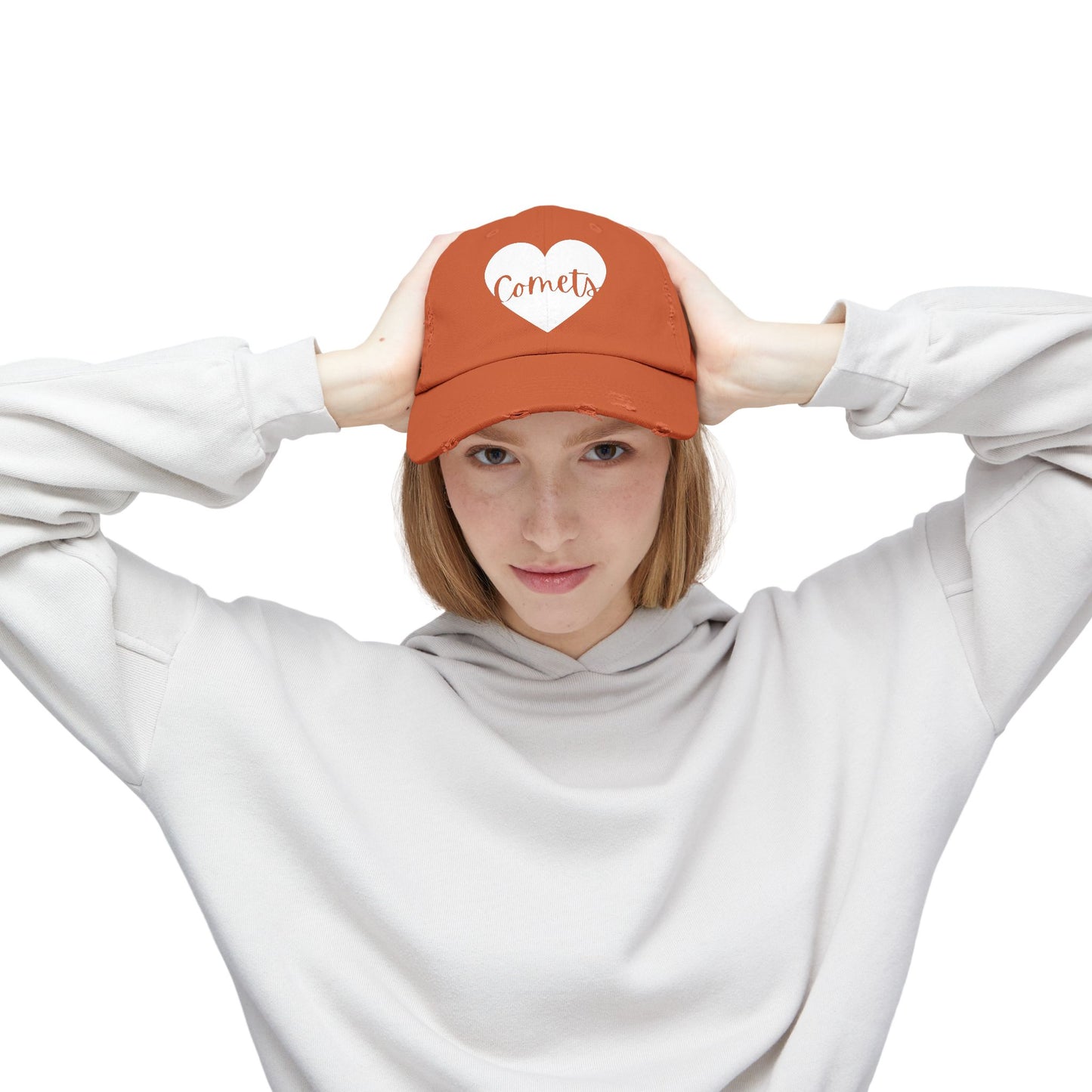Generic Team Distressed Cap - Comets Heart