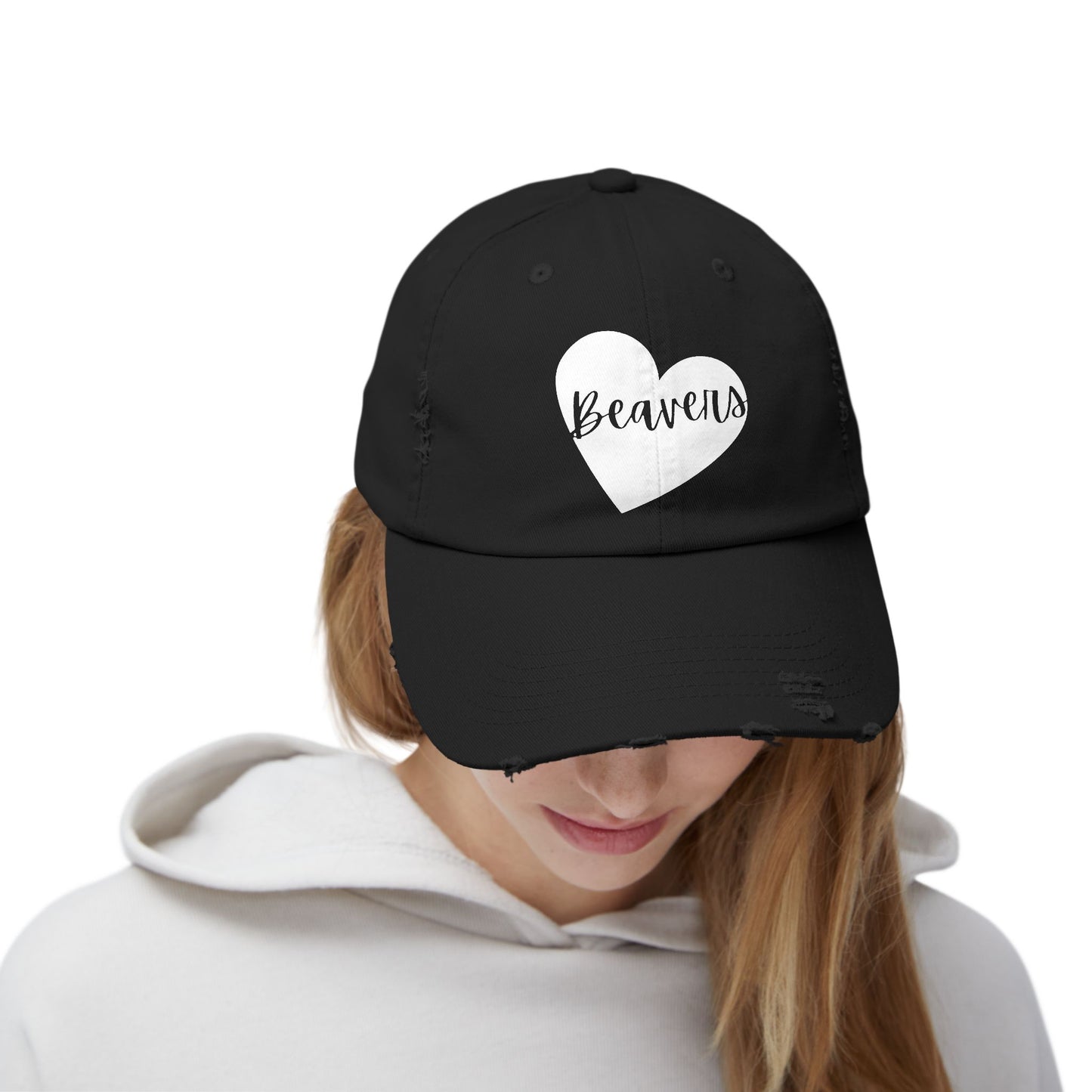 Generic Team Unisex Distressed Cap - Beavers Heart