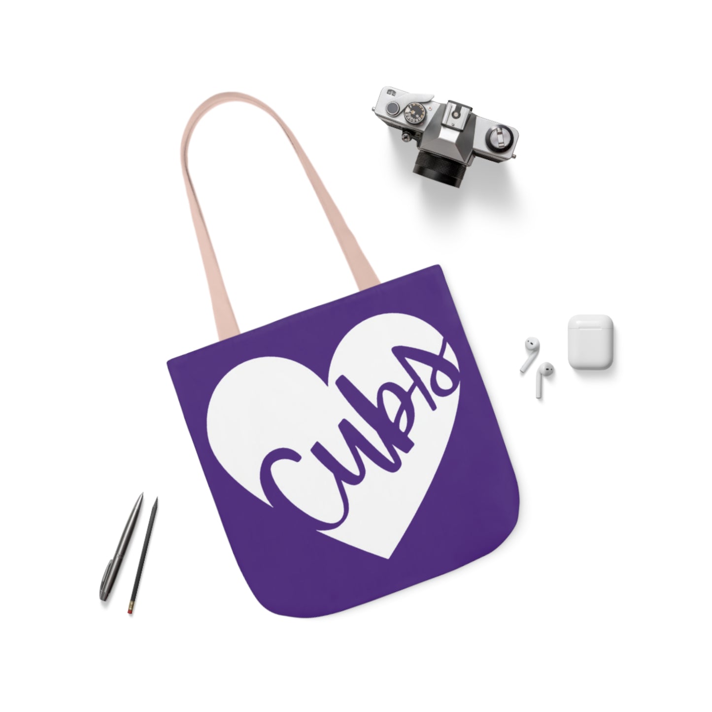 Generic Team Purple Canvas Tote Bag, 5-Color Straps - Cubs