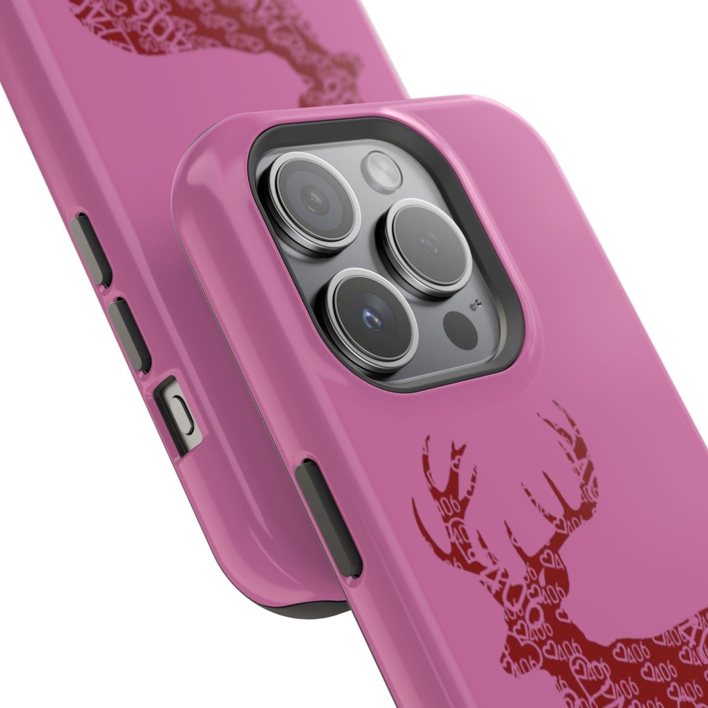 406 Magnetic Pink Tough Case - Maroon Deer