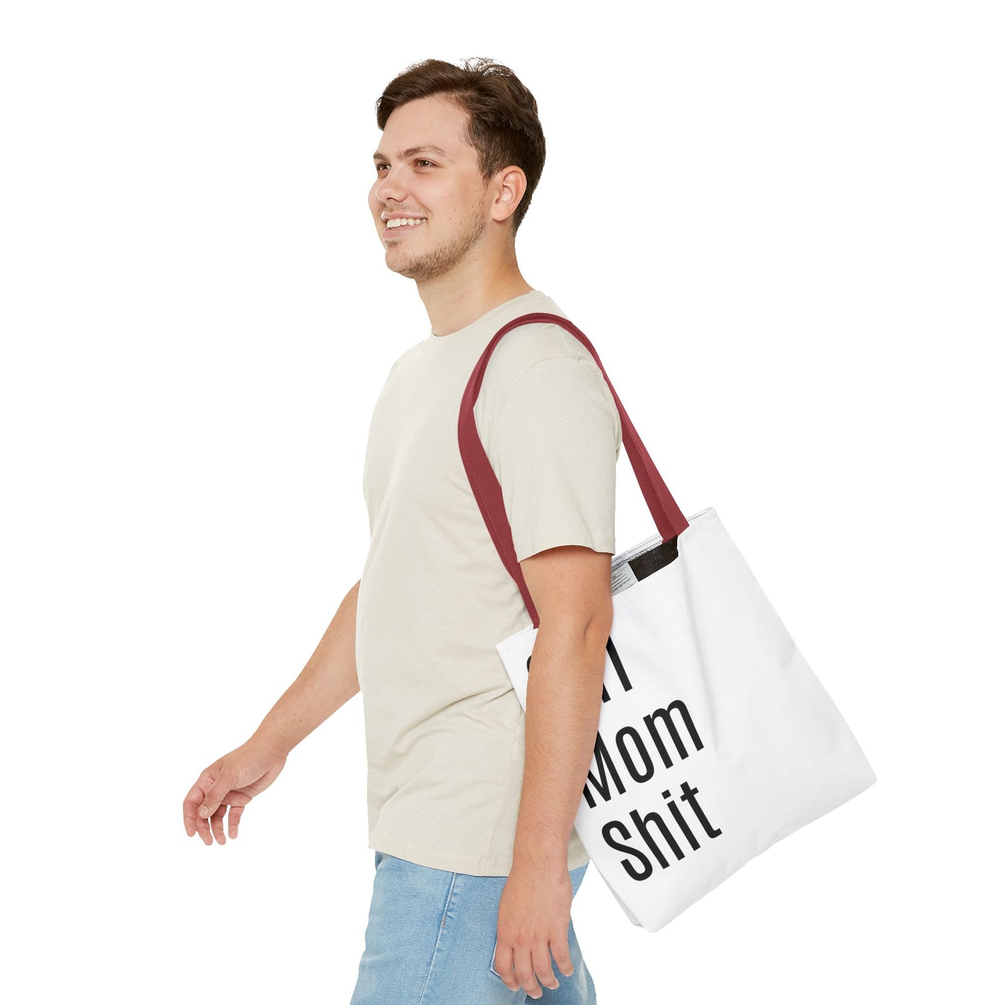 Girl Mom Versatile Tote Bag (AOP) - White