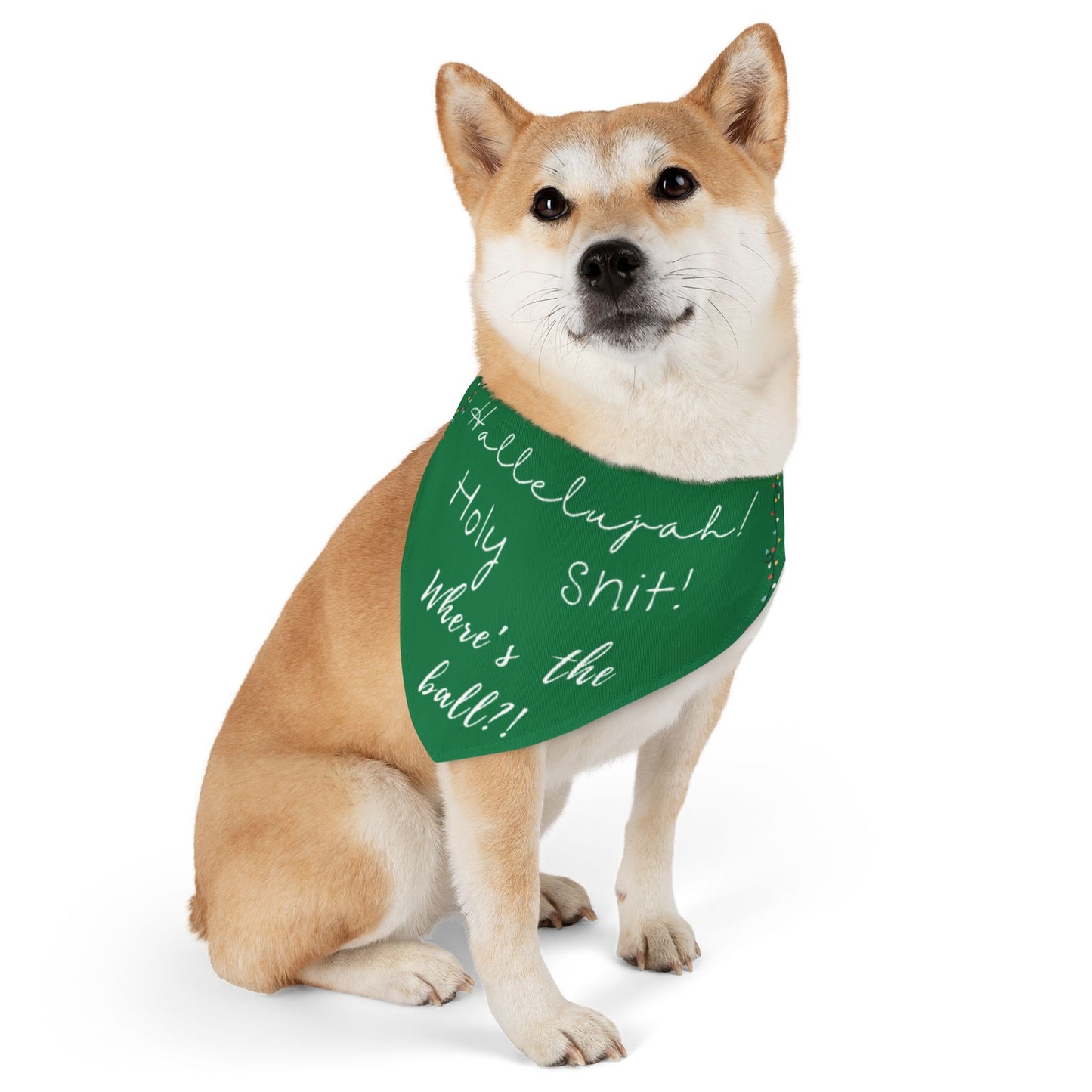 Festive Pet Bandana Collar Xmas Green - Nat'l Lampoon Hallelujah