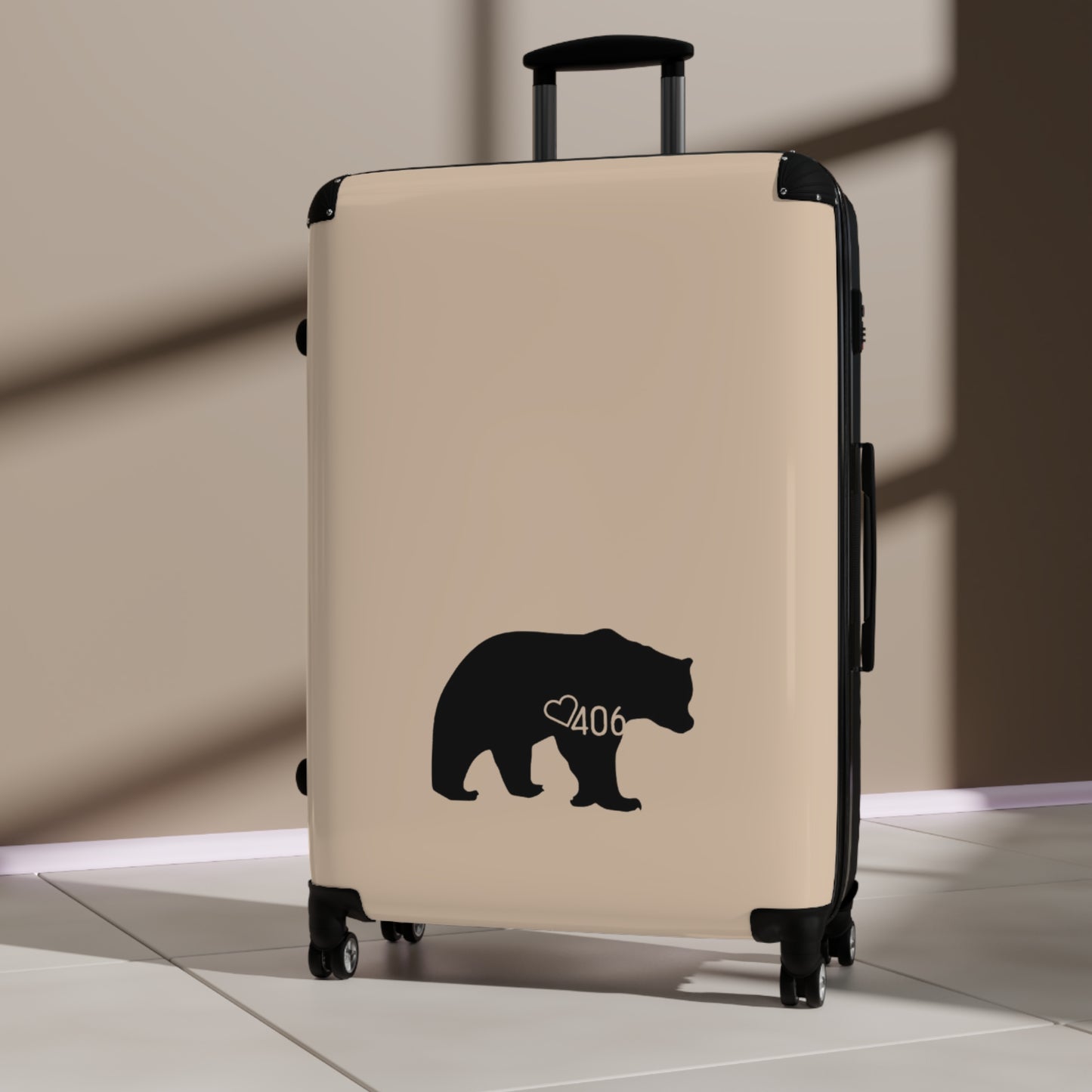 406 Luggage Pebble Suitcase - Bear