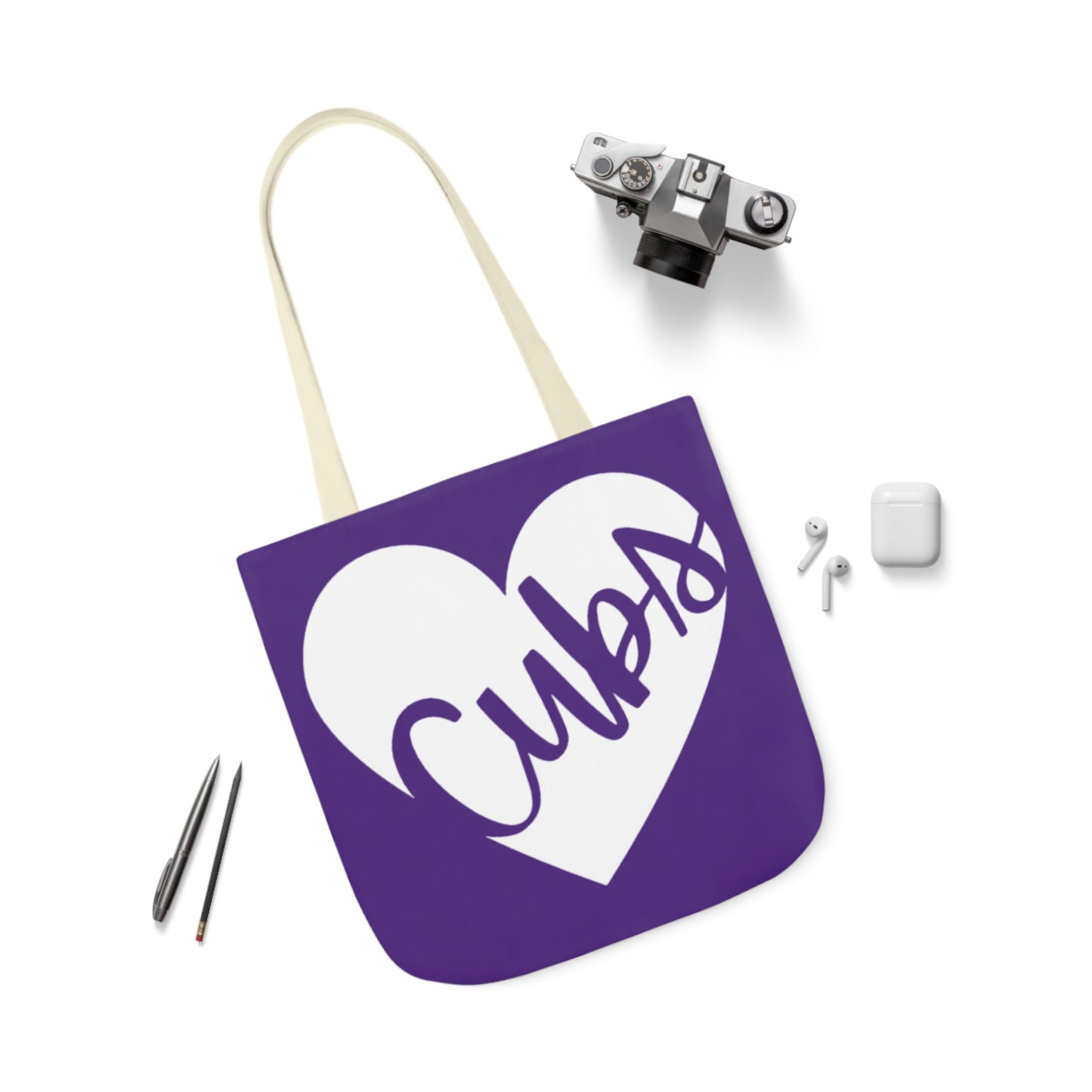 Generic Team Purple Canvas Tote Bag, 5-Color Straps - Cubs