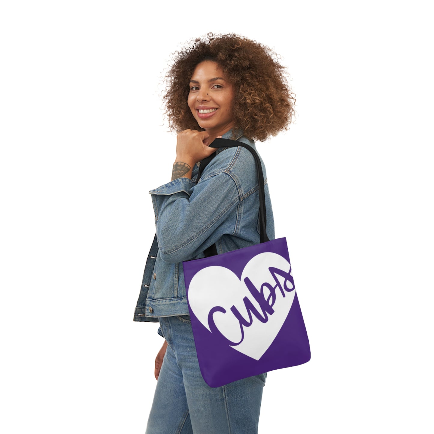 Generic Team Purple Canvas Tote Bag, 5-Color Straps - Cubs