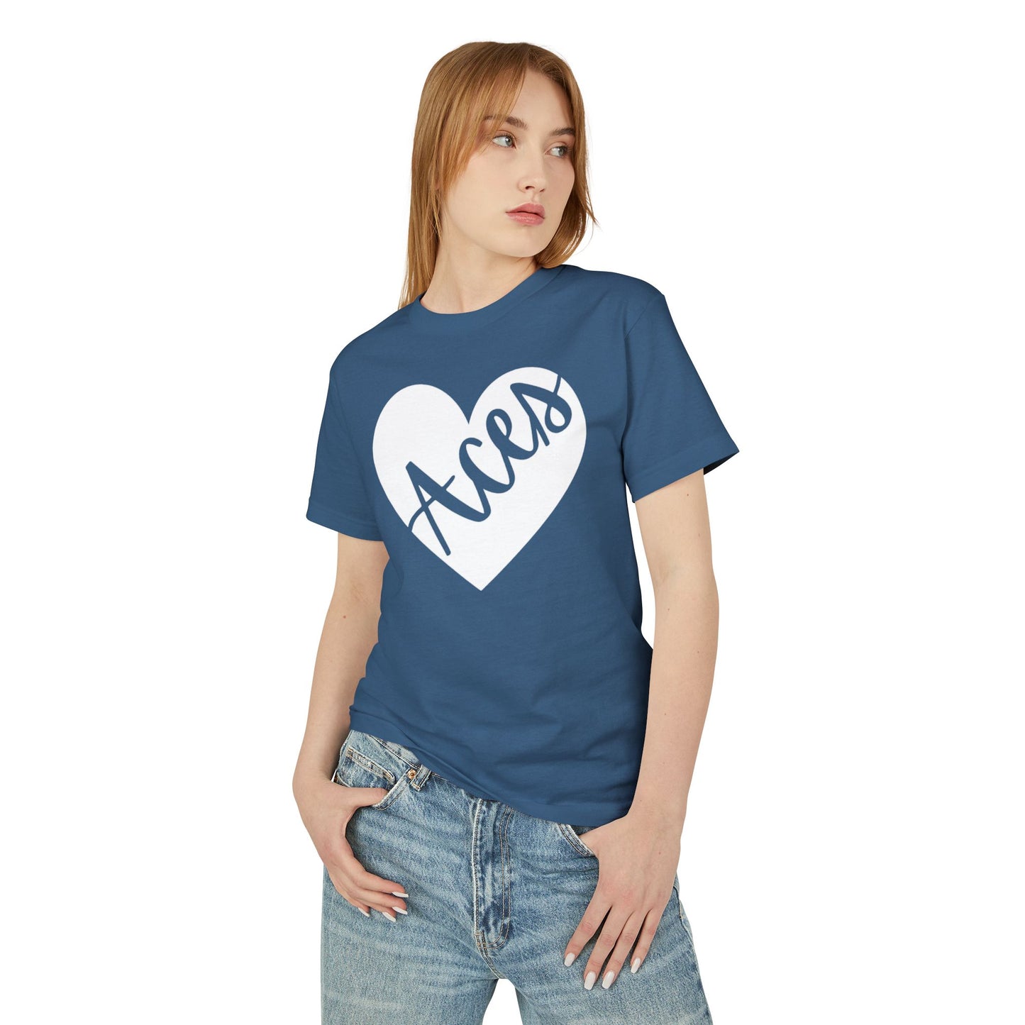 Generic Team Cotton Tee Mid-Length Short Sleeves - Aces