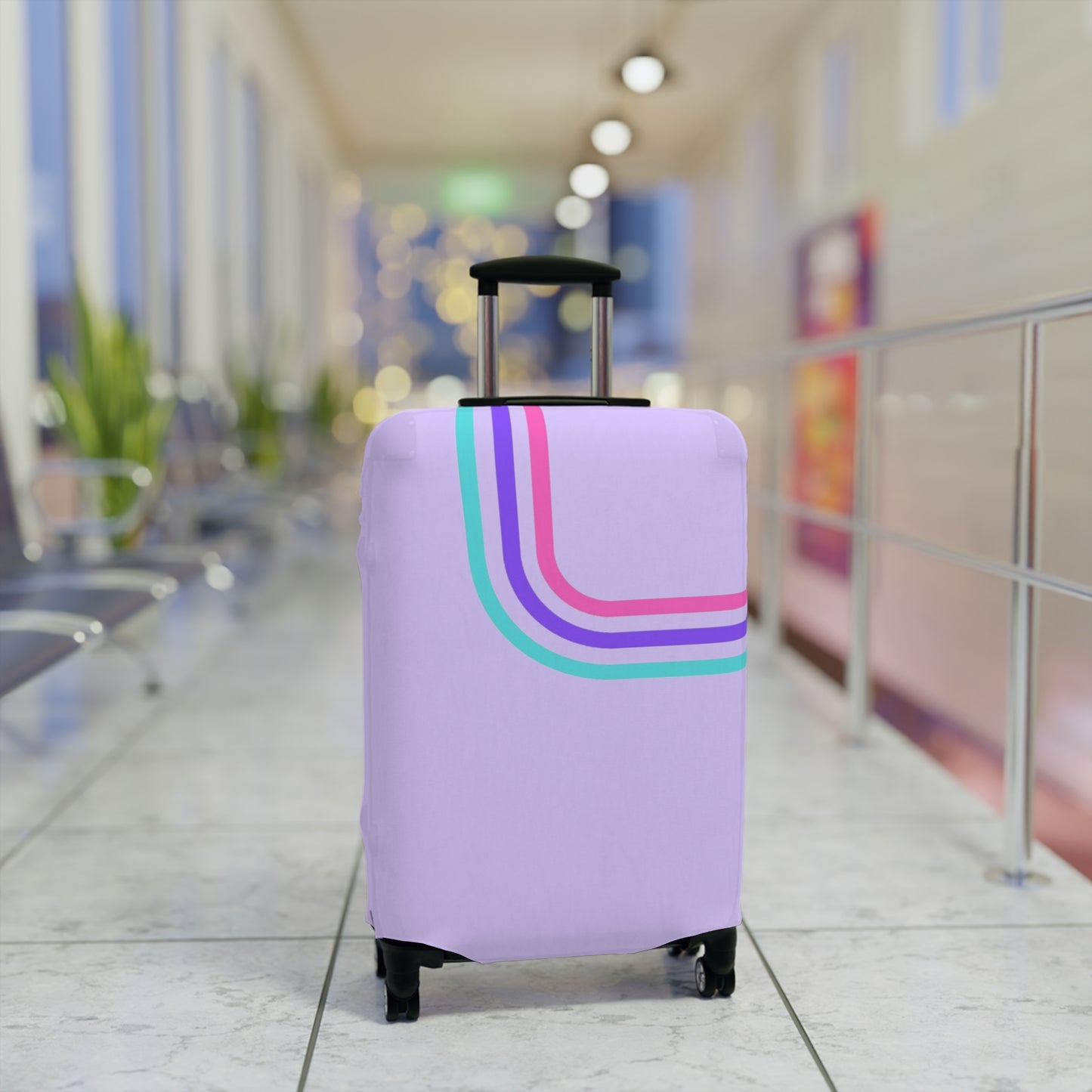 90's Inspired Luggage Cover - Perfectly Multicolor