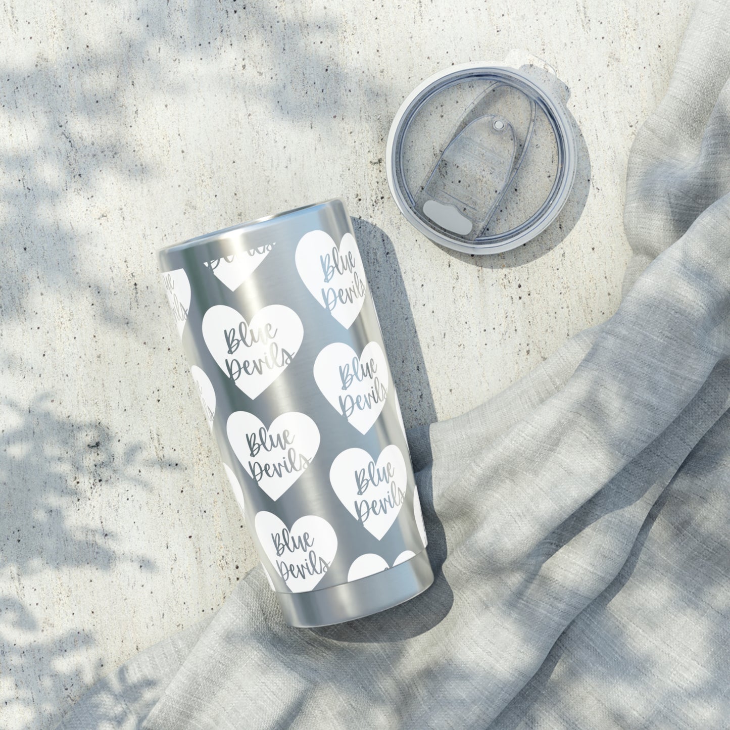 Generic Team Vagabond 20oz Steel Tumbler - Blue Devils Heart