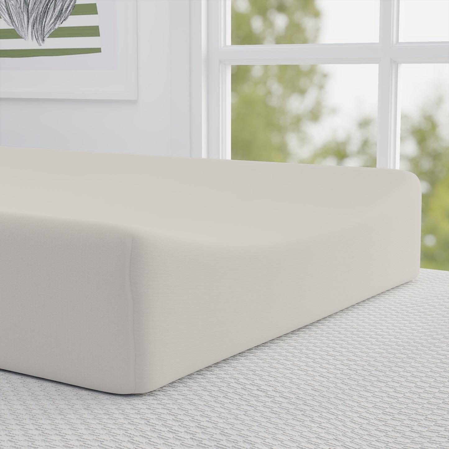 Minimalist Baby Changing Pad Cover - Oat