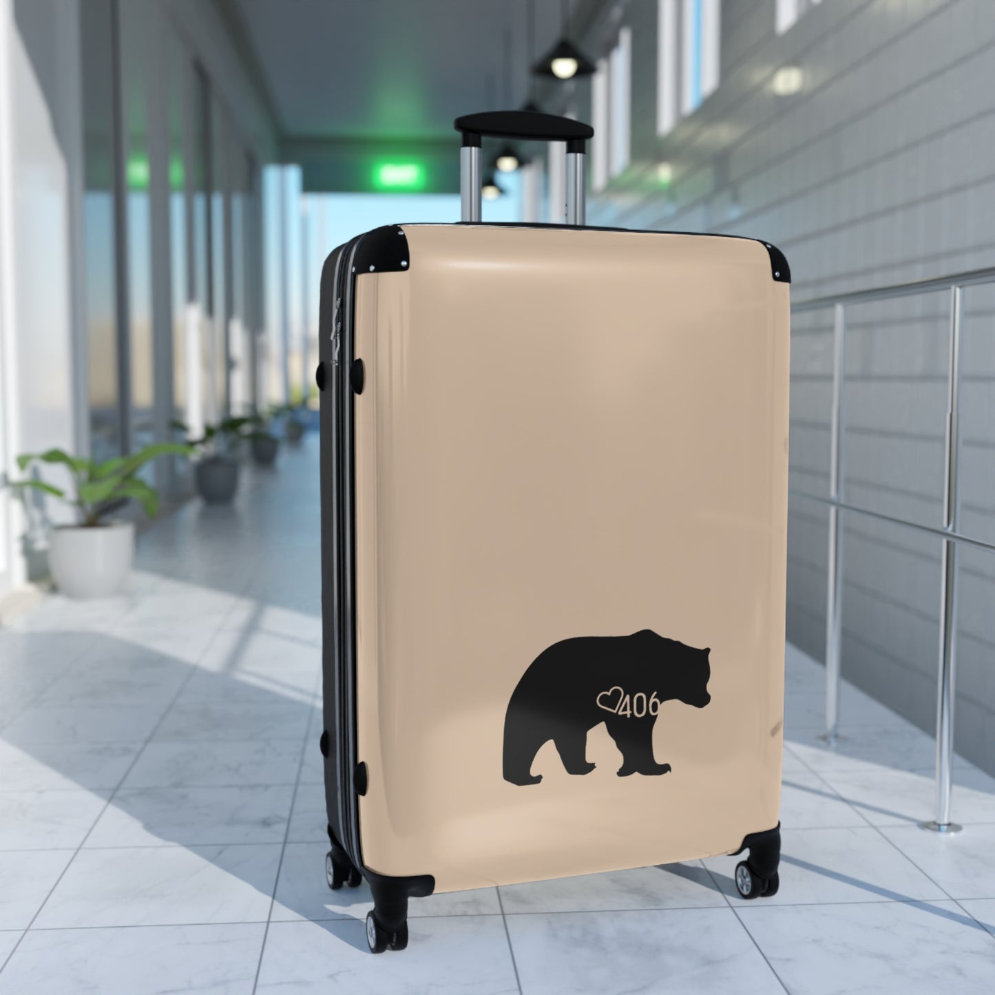 406 Luggage Pebble Suitcase - Bear