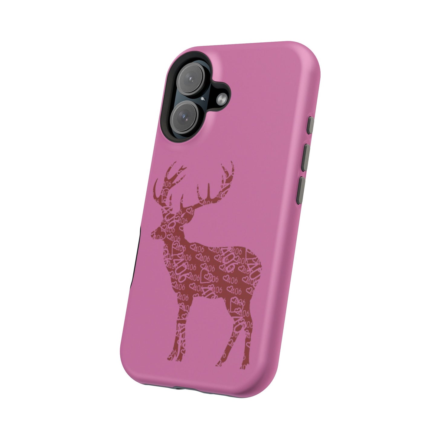 406 Magnetic Pink Tough Case - Maroon Deer
