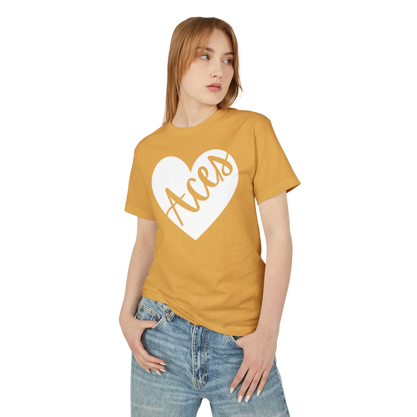 Generic Team Cotton Tee Mid-Length Short Sleeves - Aces