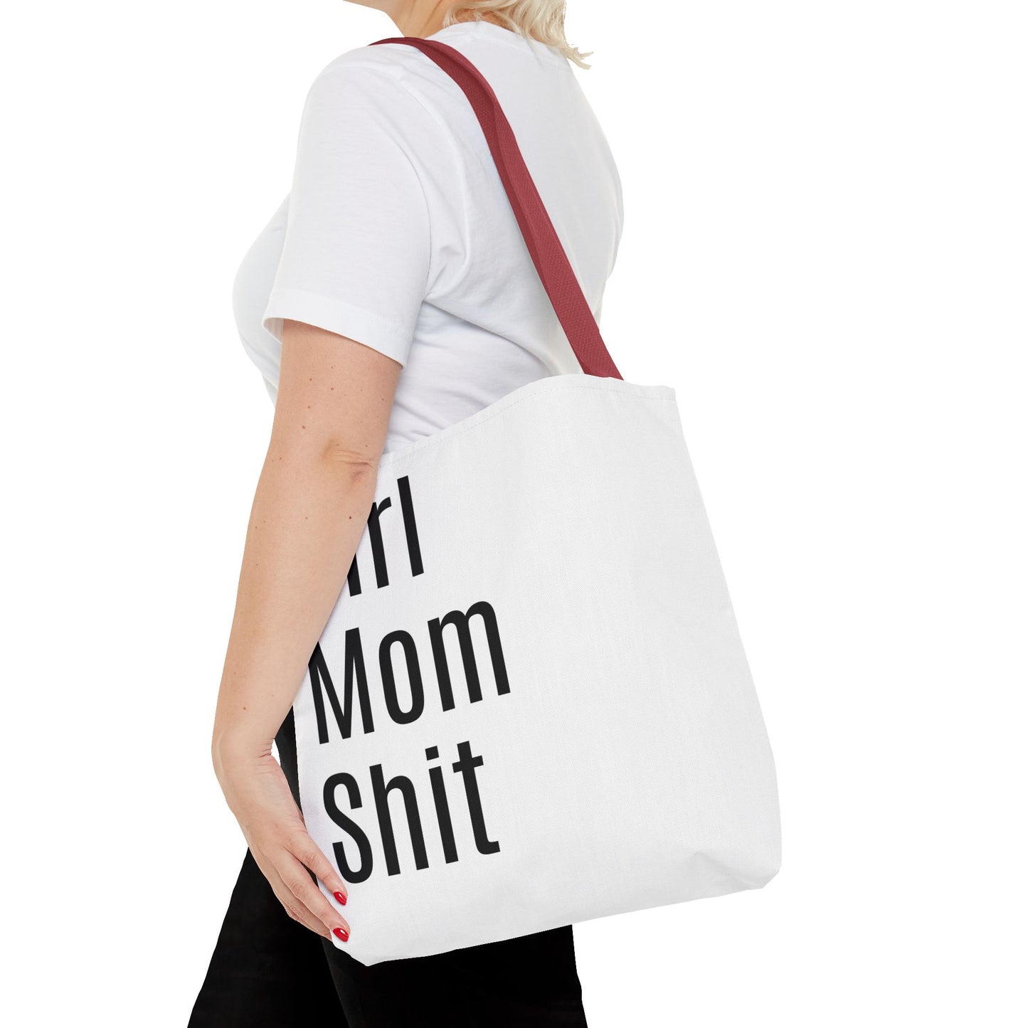 Girl Mom Versatile Tote Bag (AOP) - White