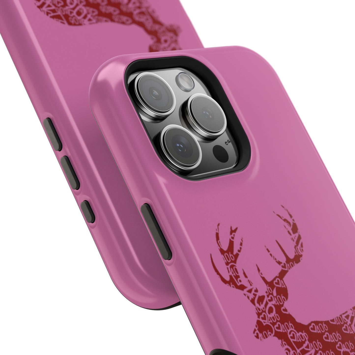 406 Magnetic Pink Tough Case - Maroon Deer