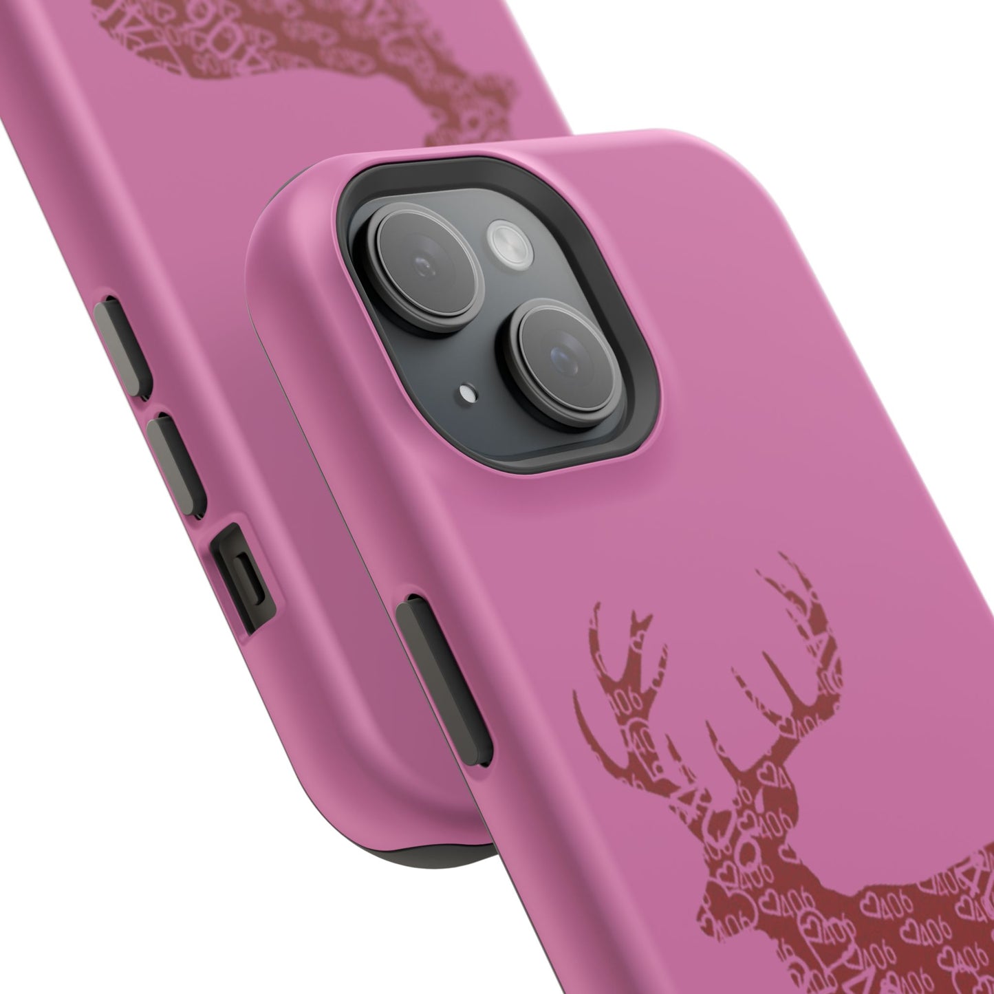 406 Magnetic Pink Tough Case - Maroon Deer