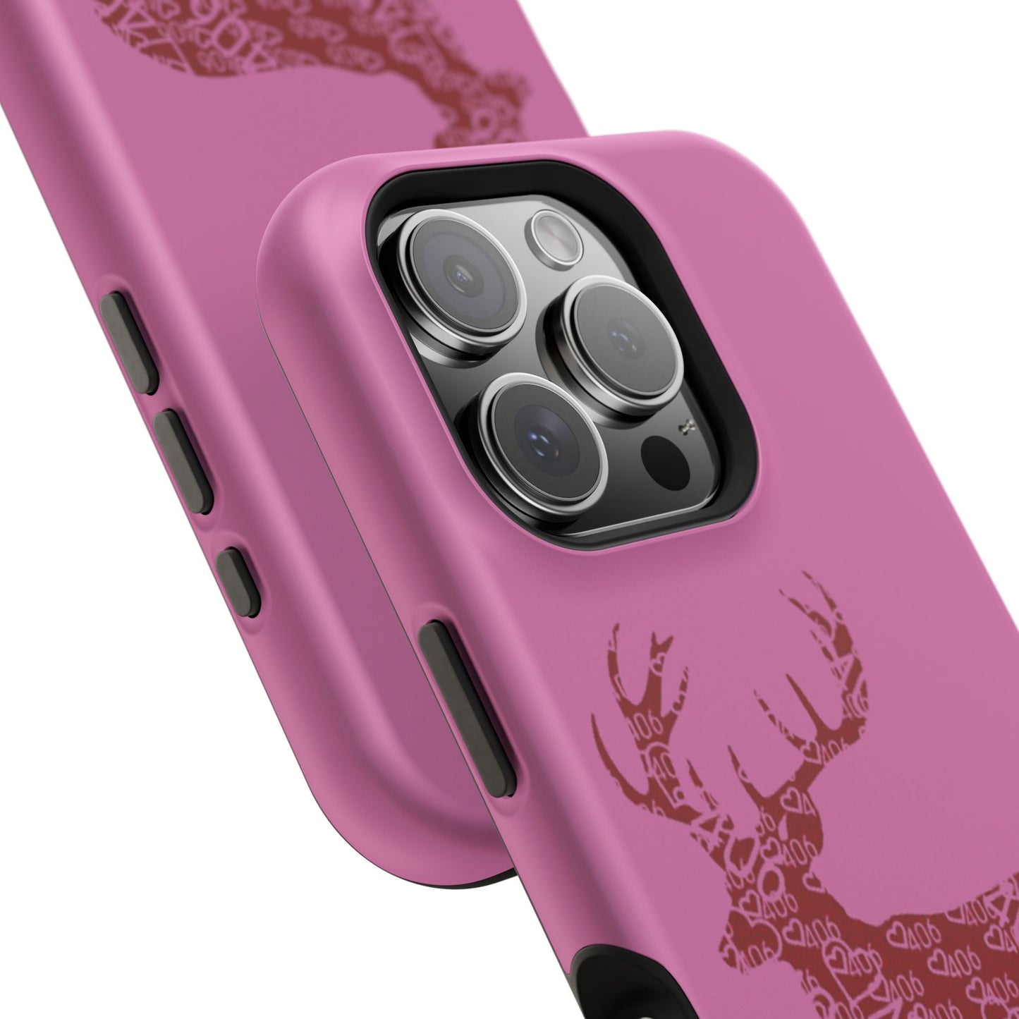 406 Magnetic Pink Tough Case - Maroon Deer