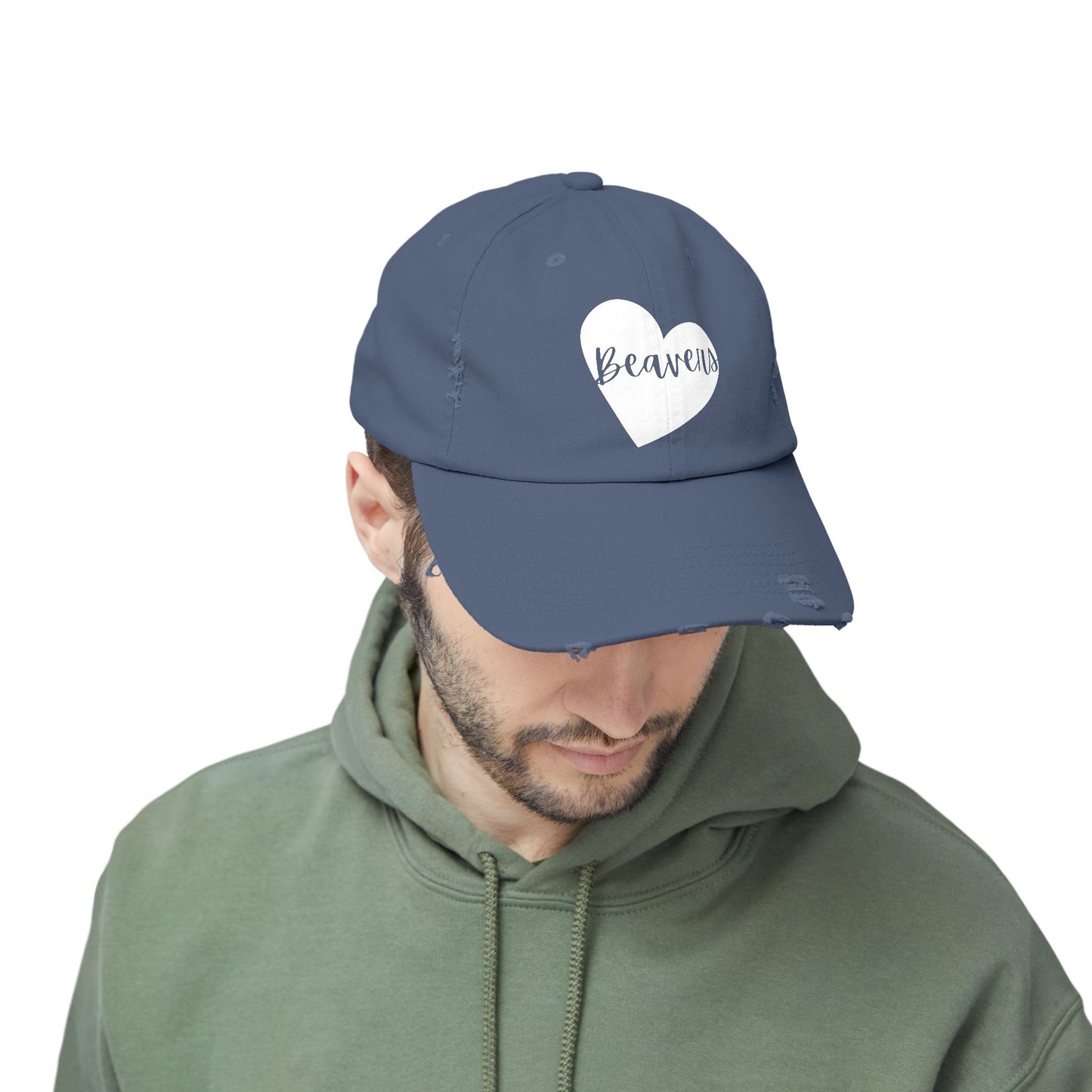 Generic Team Unisex Distressed Cap - Beavers Heart