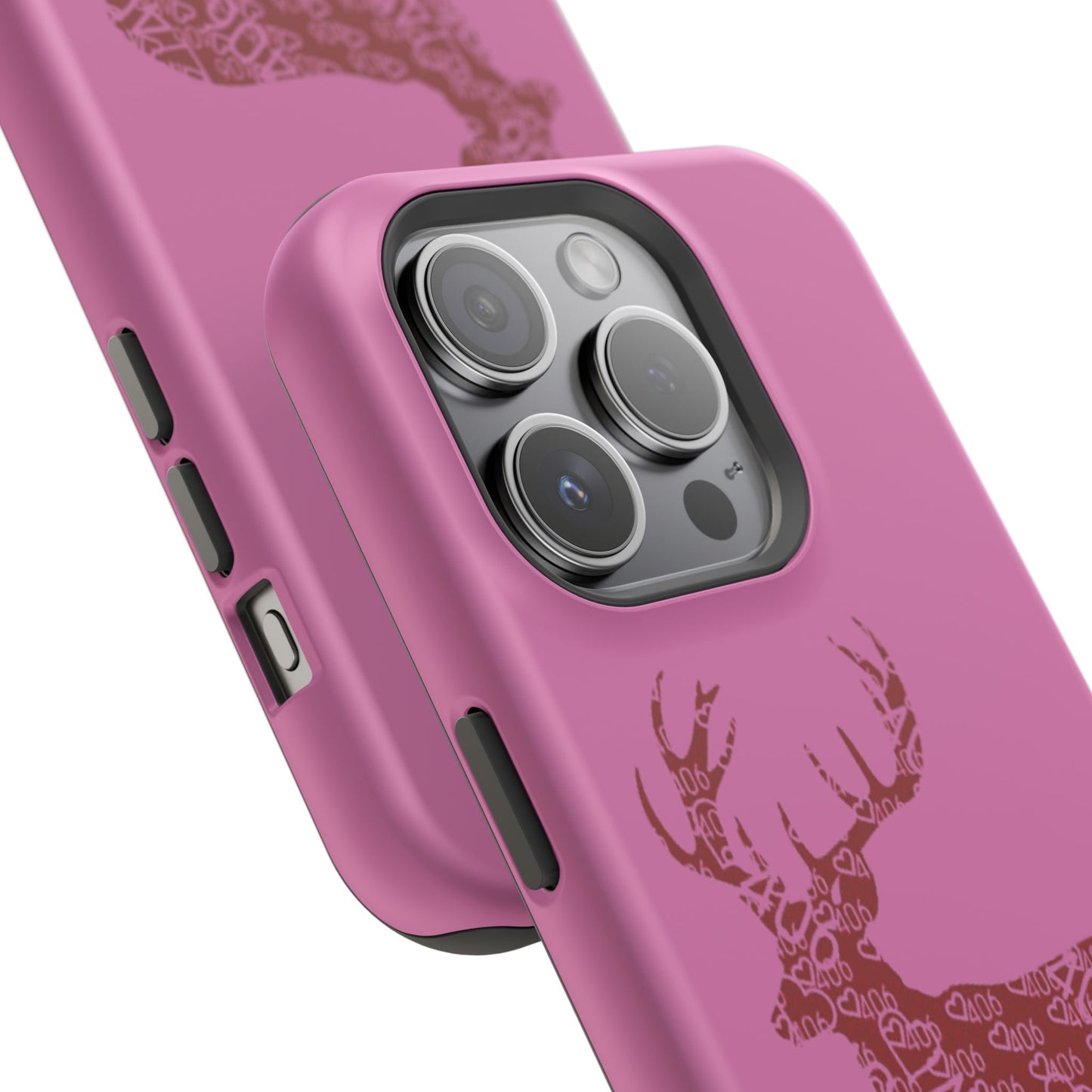 406 Magnetic Pink Tough Case - Maroon Deer