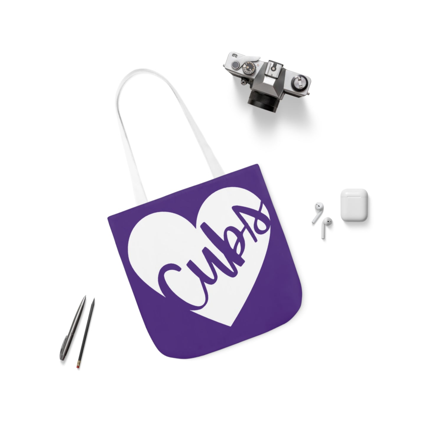 Generic Team Purple Canvas Tote Bag, 5-Color Straps - Cubs
