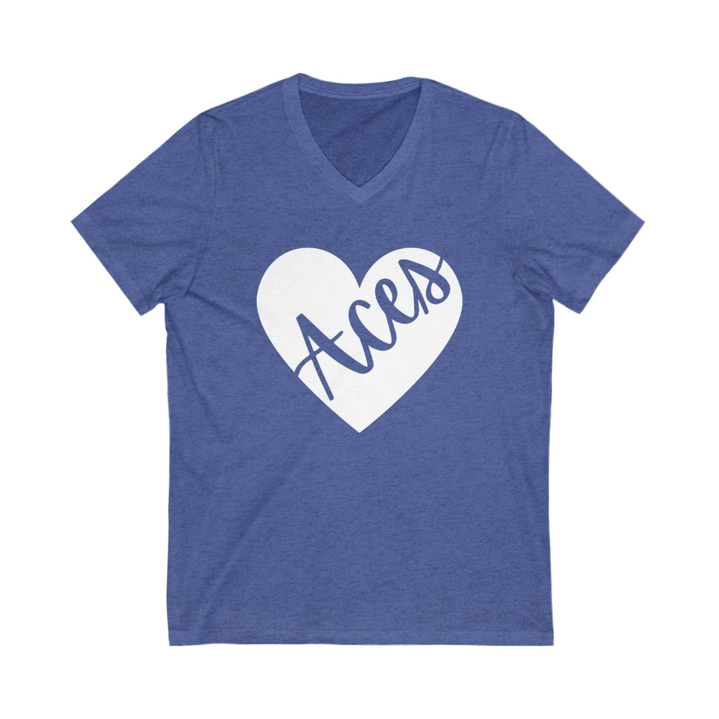 Generic Team Unisex Jersey Short Sleeve V-Neck Tee - Aces