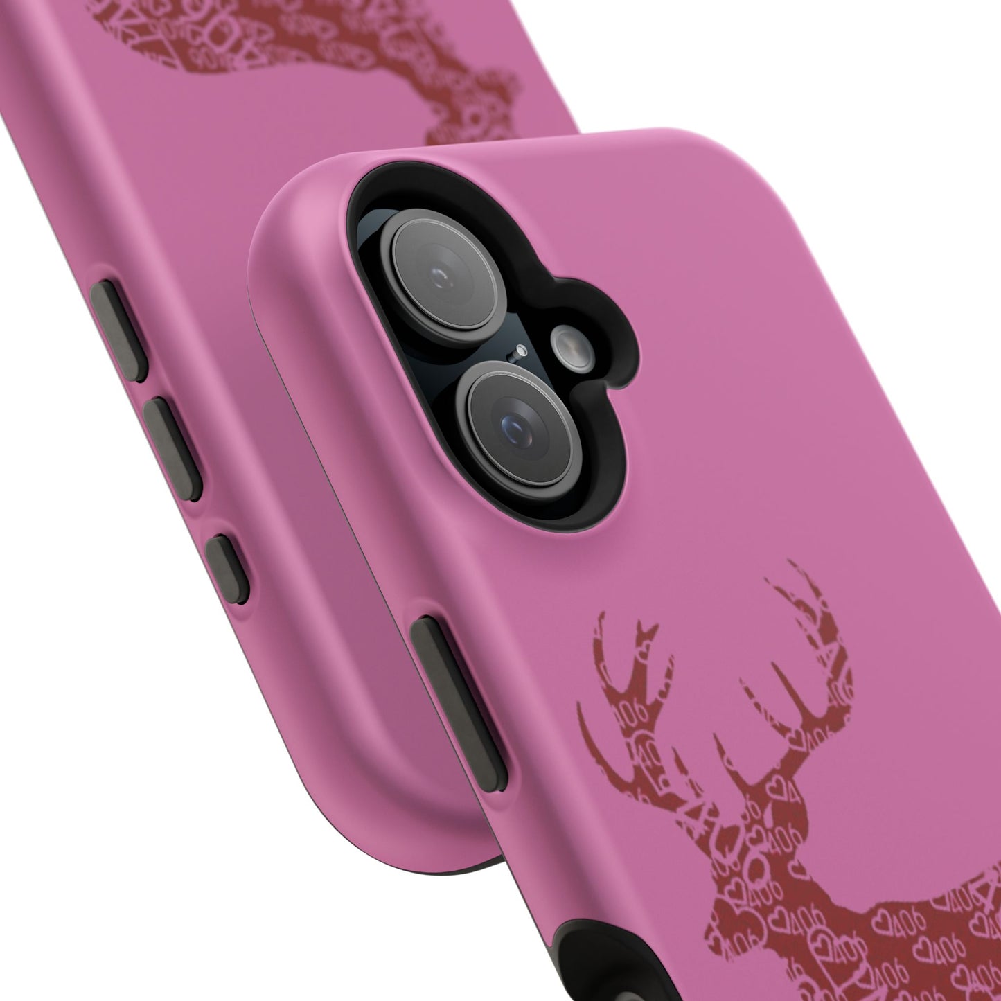 406 Magnetic Pink Tough Case - Maroon Deer
