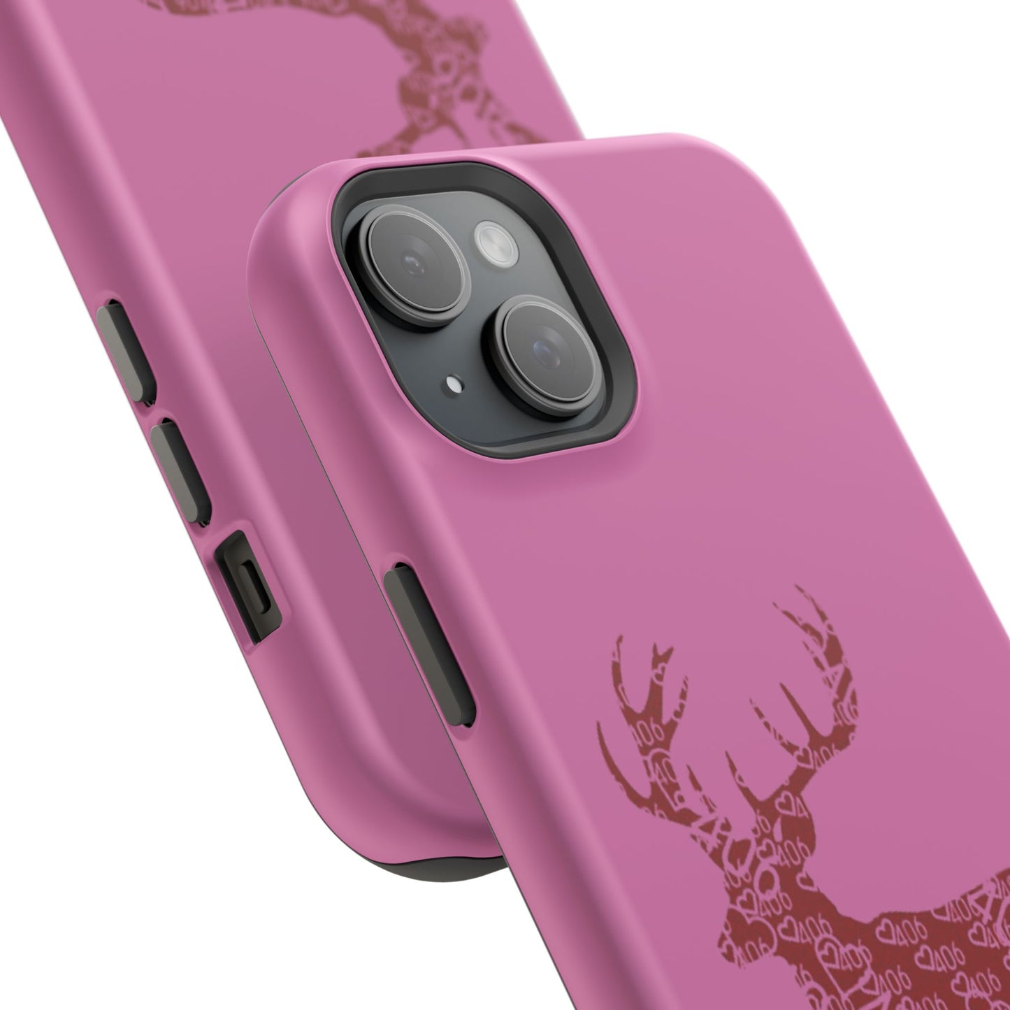 406 Magnetic Pink Tough Case - Maroon Deer