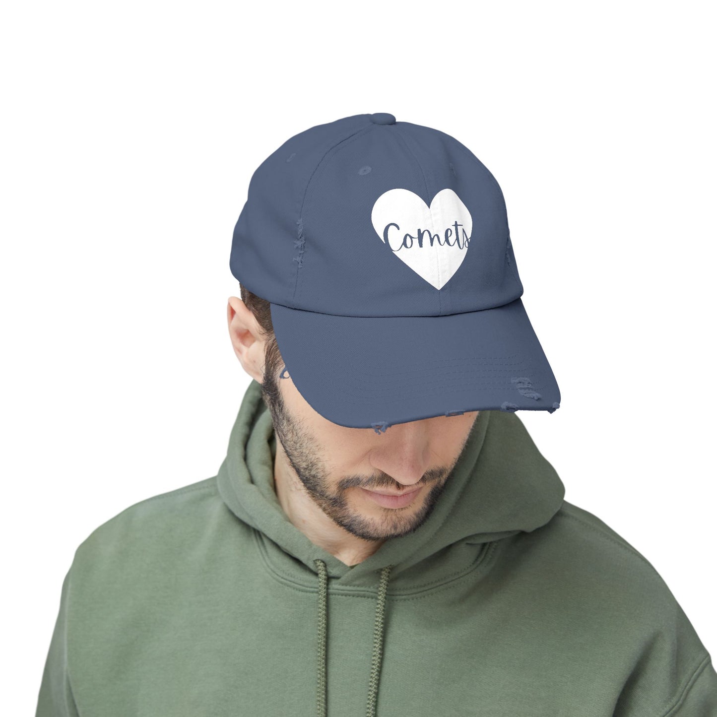 Generic Team Distressed Cap - Comets Heart