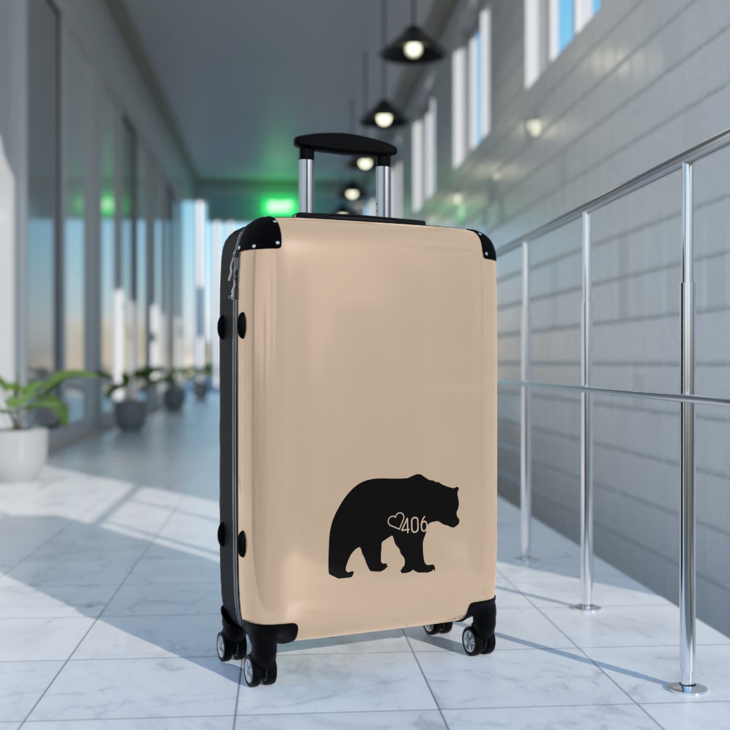 406 Luggage Pebble Suitcase - Bear