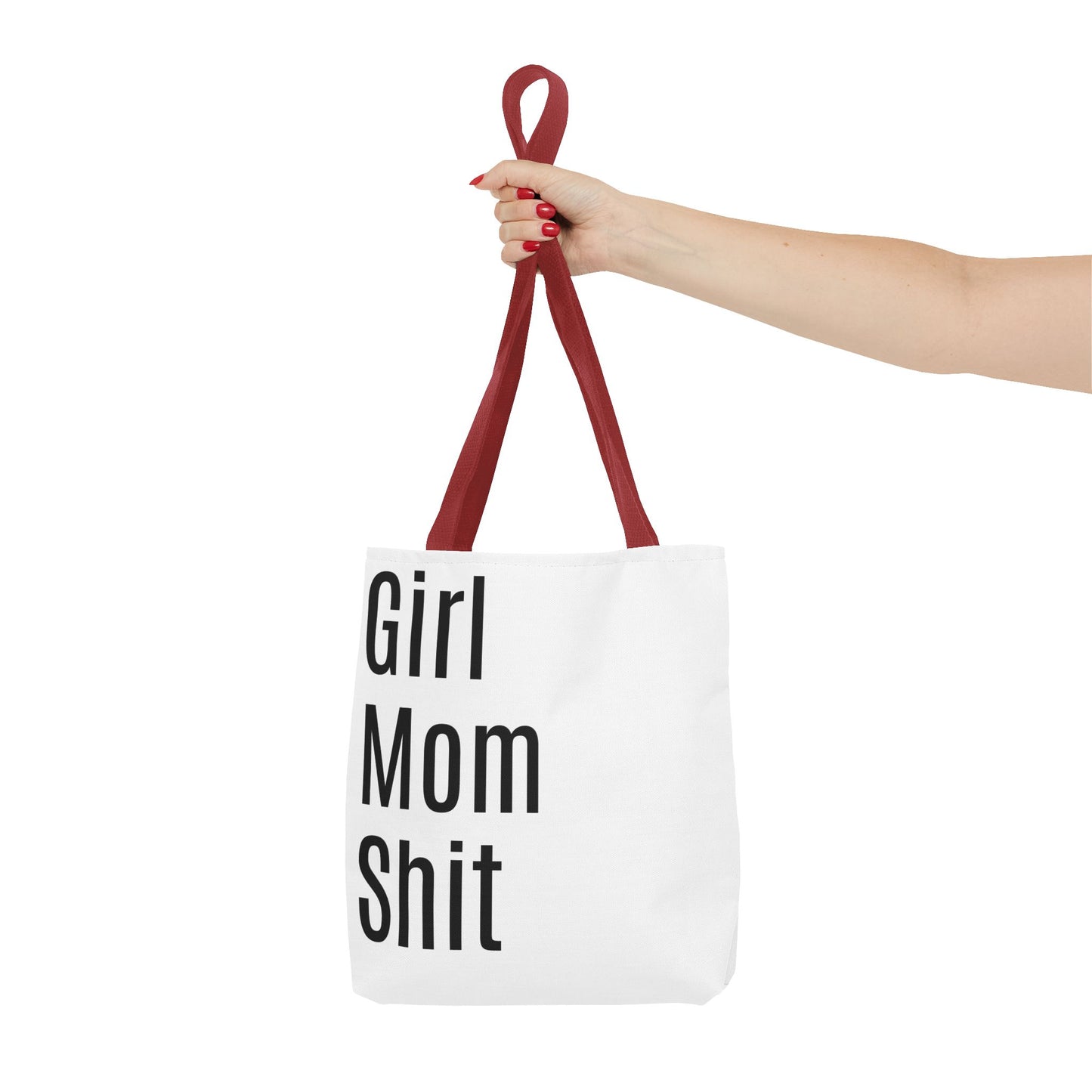 Girl Mom Versatile Tote Bag (AOP) - White