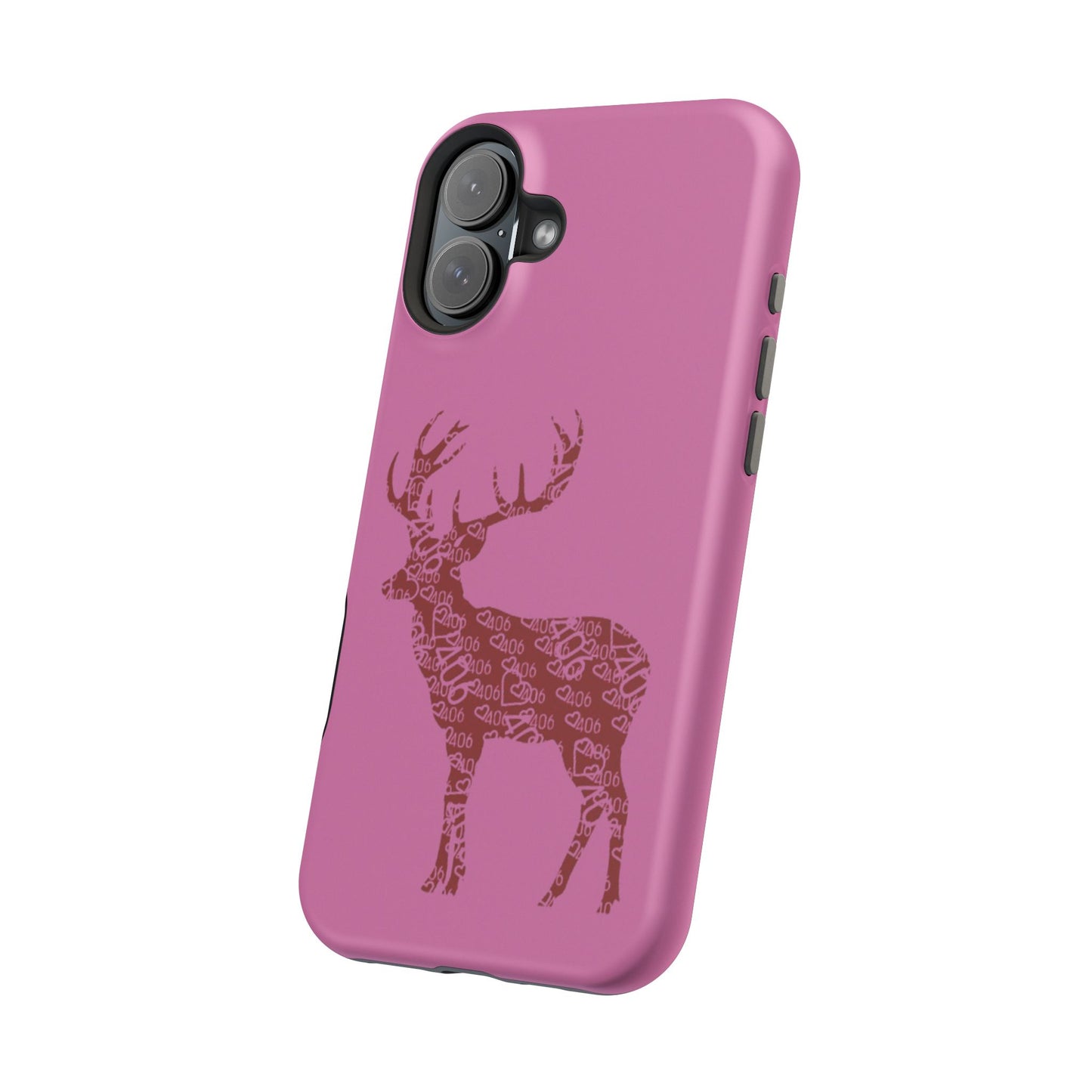 406 Magnetic Pink Tough Case - Maroon Deer