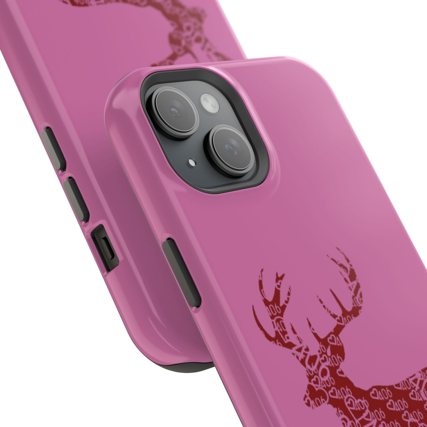406 Magnetic Pink Tough Case - Maroon Deer
