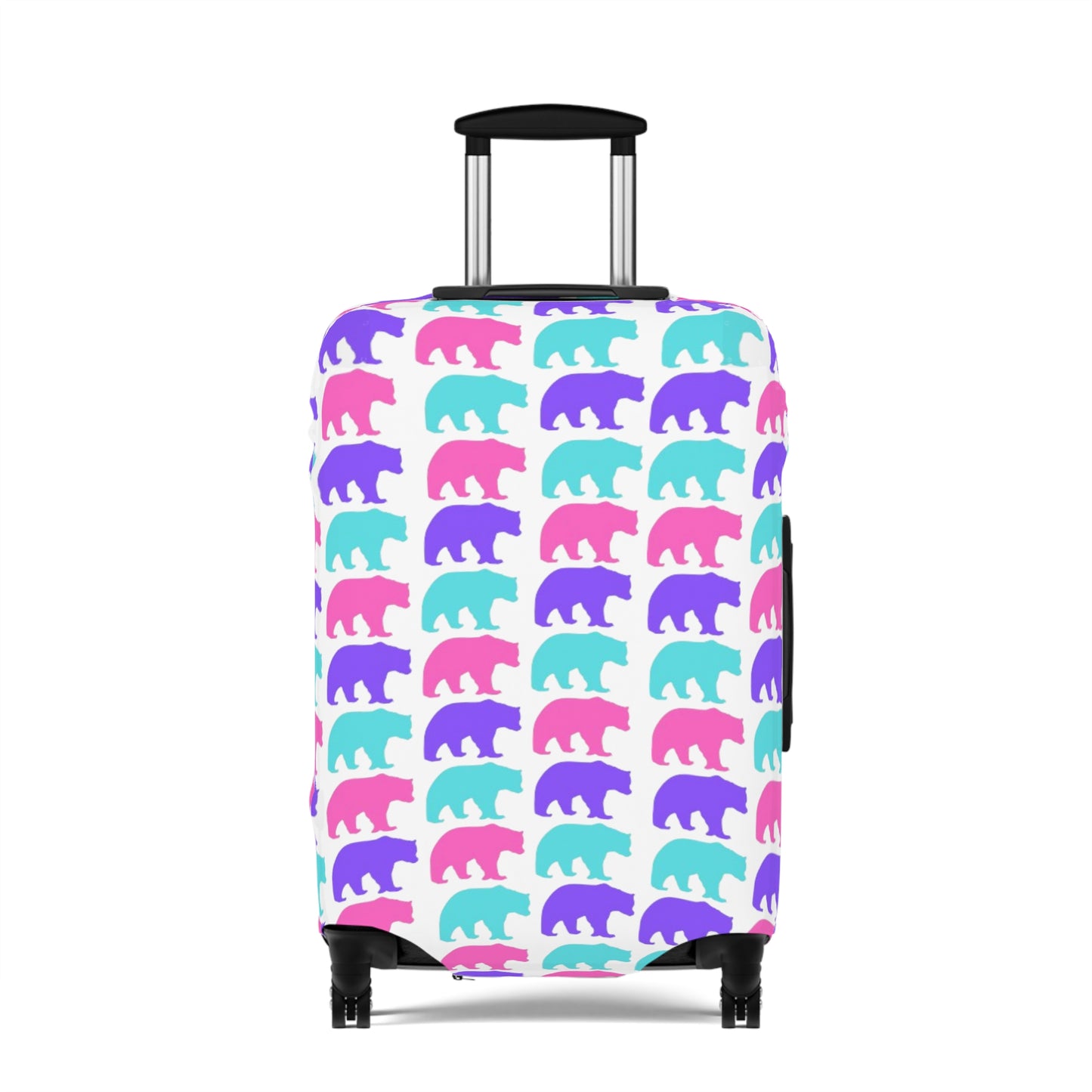 90's Inspired Luggage Cover - Multicolor Bears