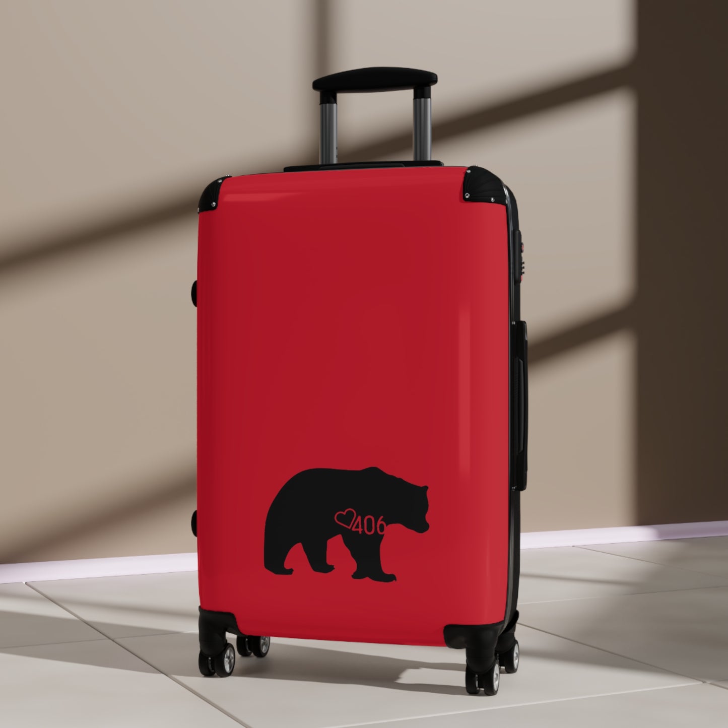 ITS406 Design Bear Suitcase - Rouge