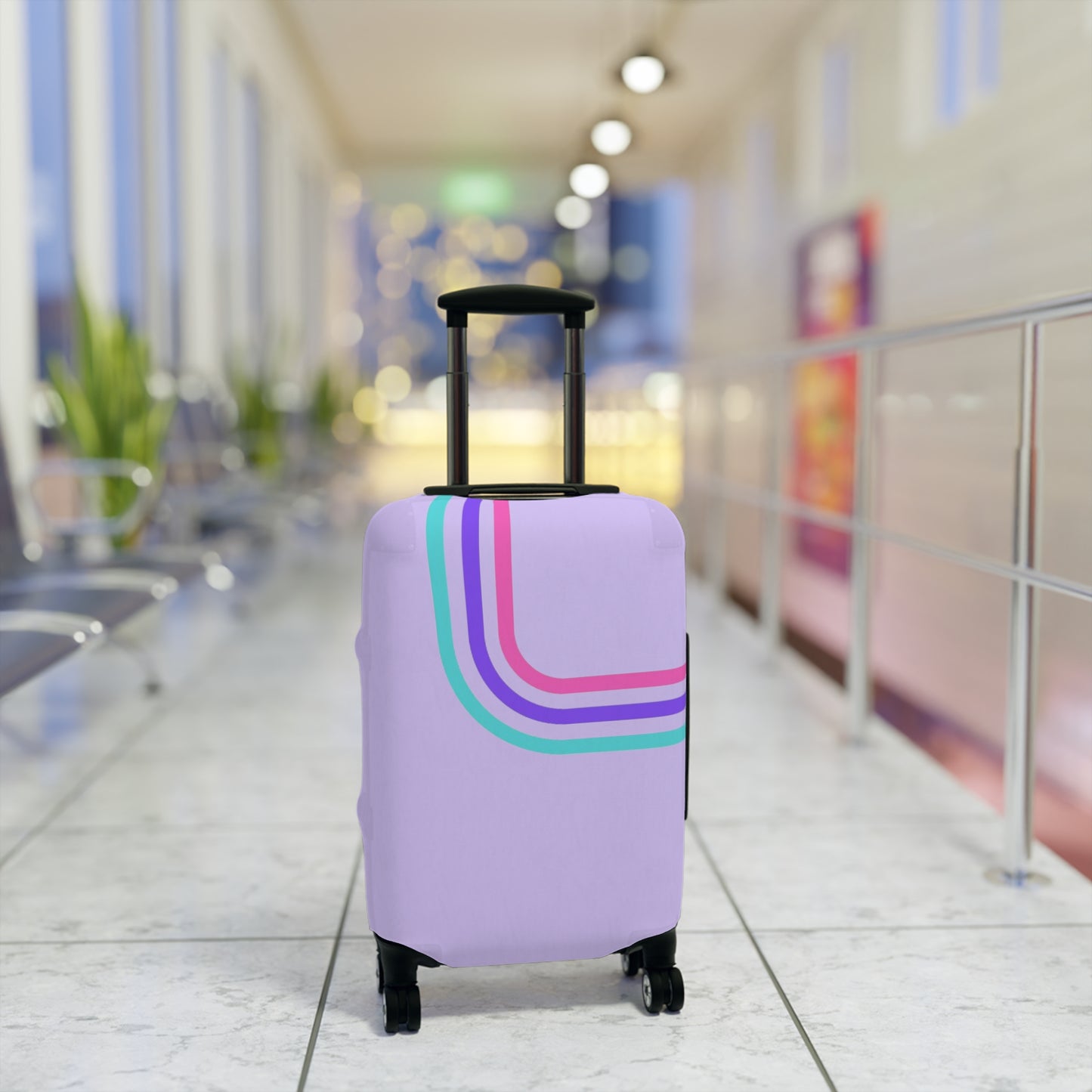 90's Inspired Luggage Cover - Perfectly Multicolor