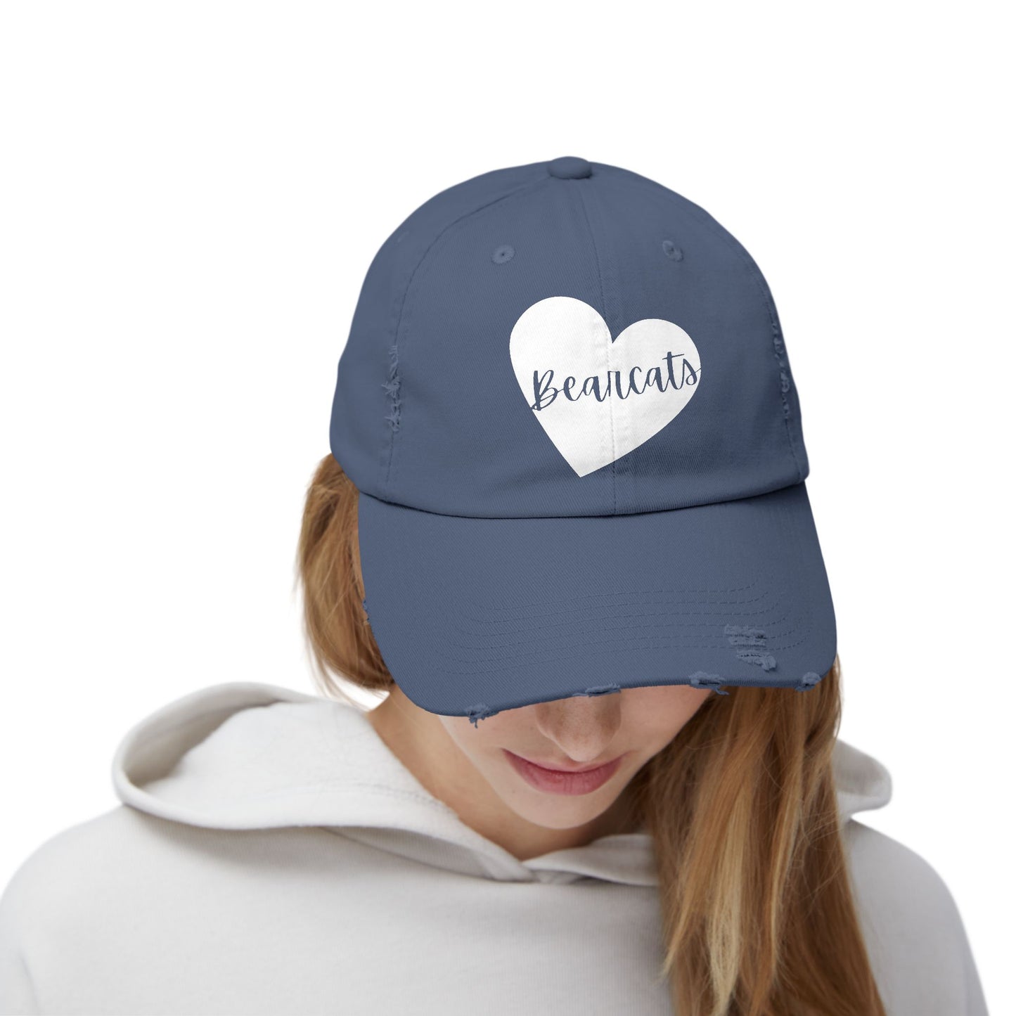 Generic Team Unisex Distressed Cap - Bearcats Heart