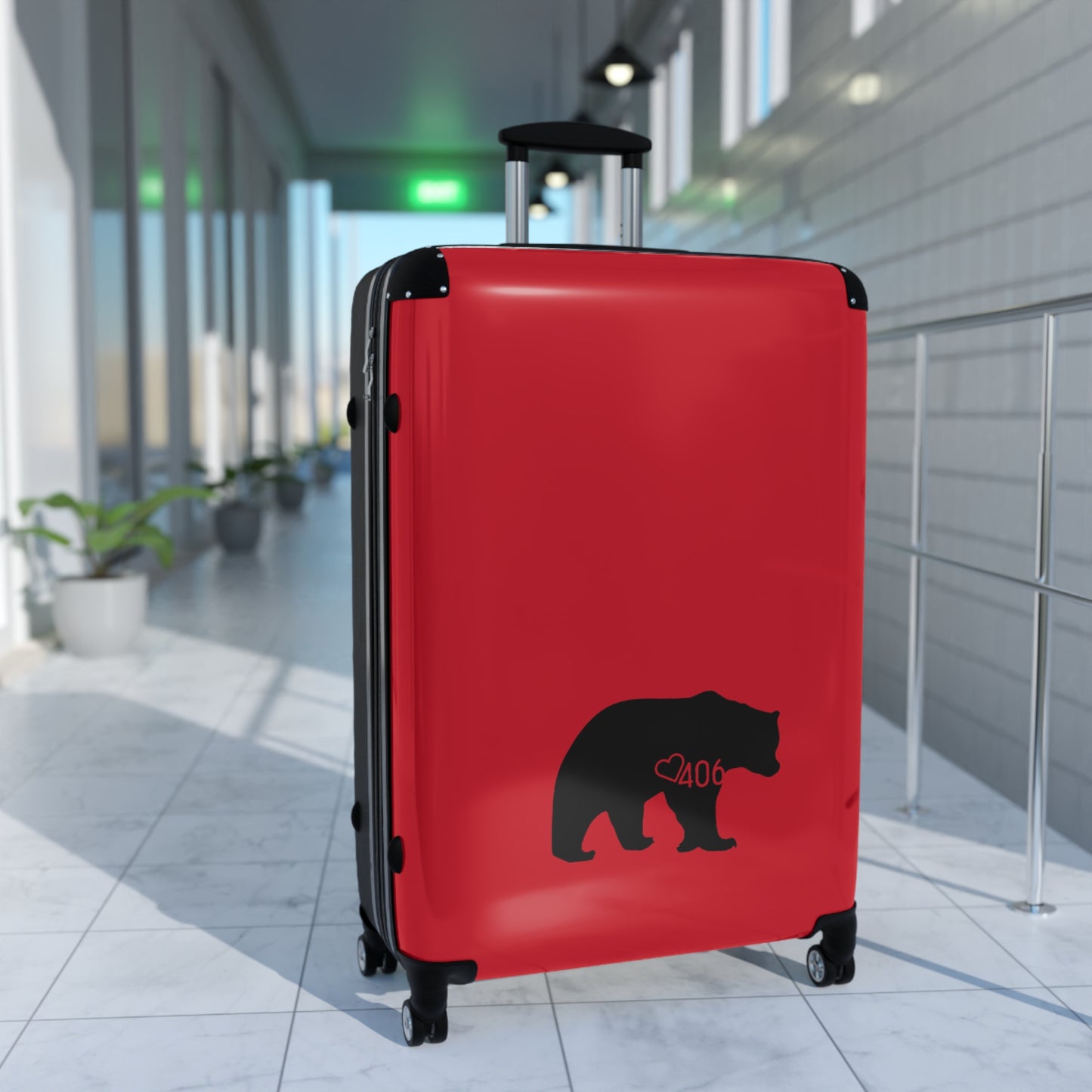 ITS406 Design Bear Suitcase - Rouge
