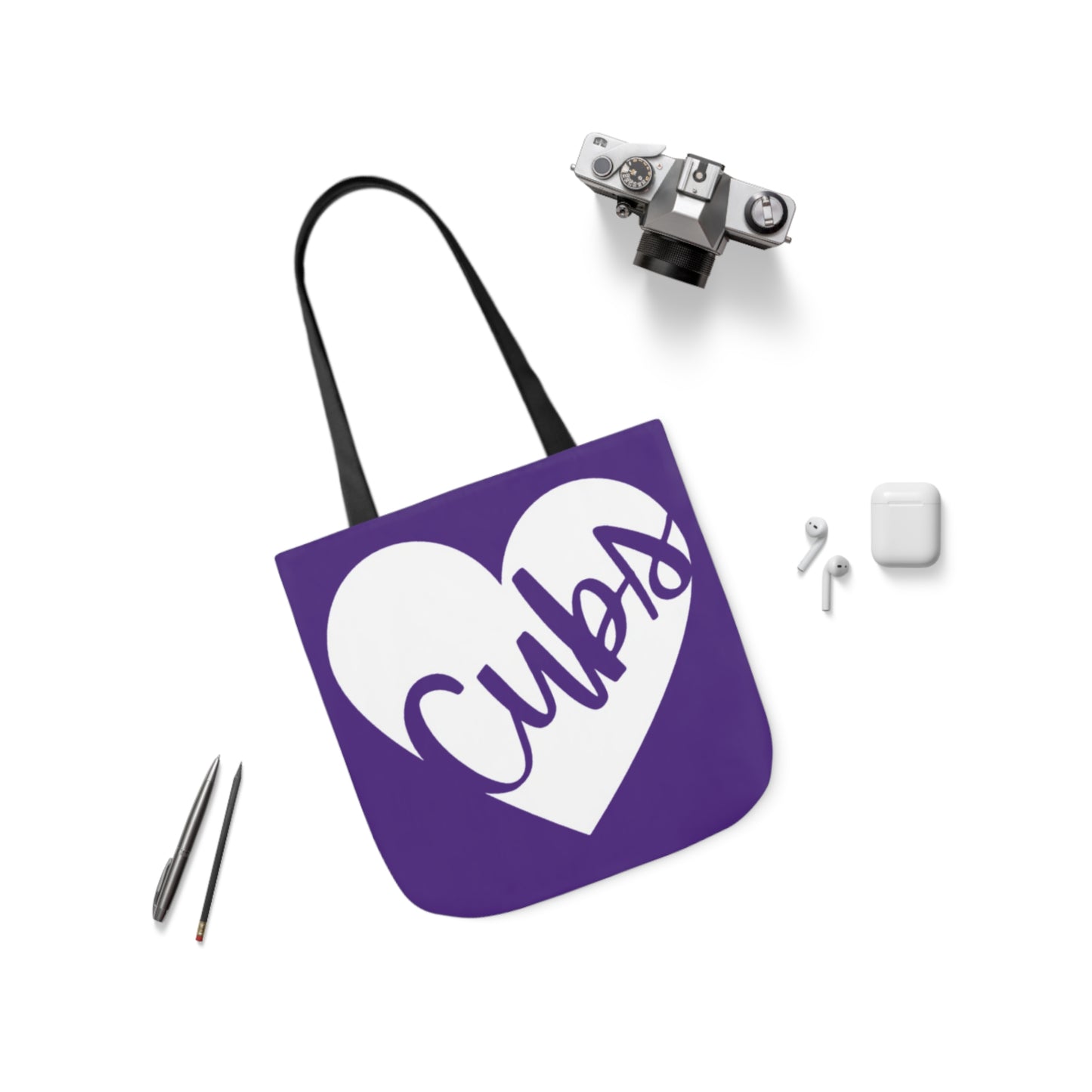 Generic Team Purple Canvas Tote Bag, 5-Color Straps - Cubs