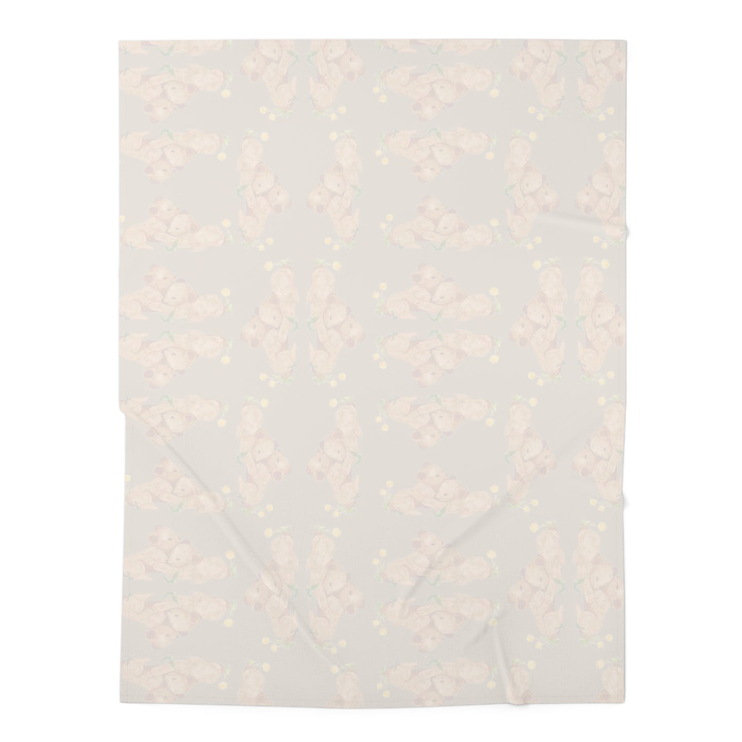 Mountain Baby Swaddle Blanket - Cream Faded Twin Bears