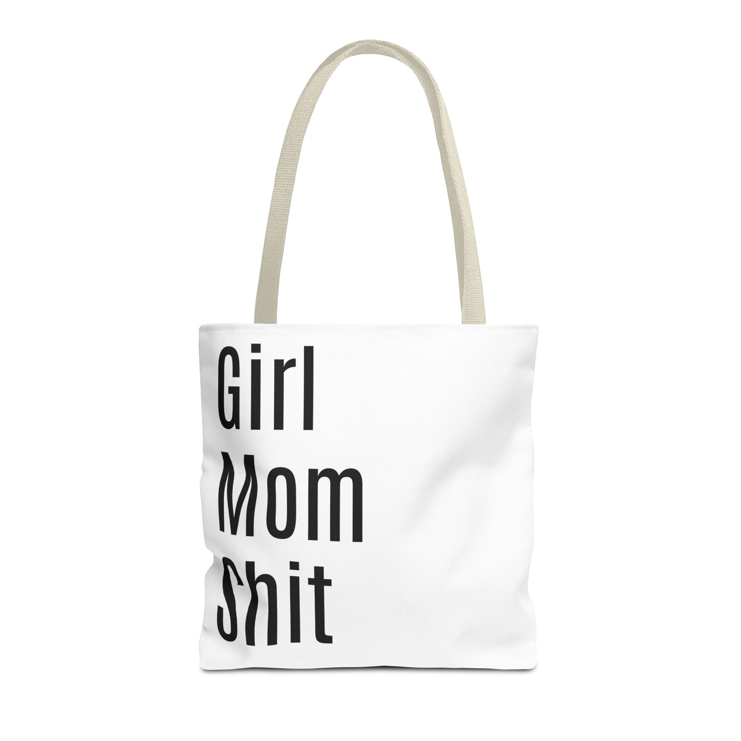 Girl Mom Versatile Tote Bag (AOP) - White