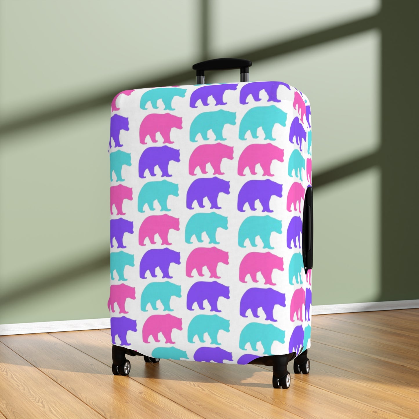 90's Inspired Luggage Cover - Multicolor Bears