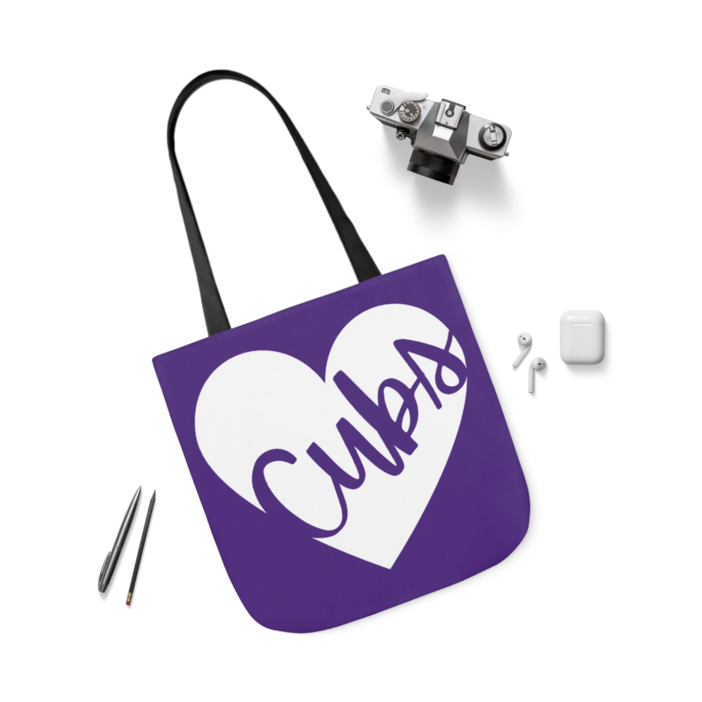 Generic Team Purple Canvas Tote Bag, 5-Color Straps - Cubs