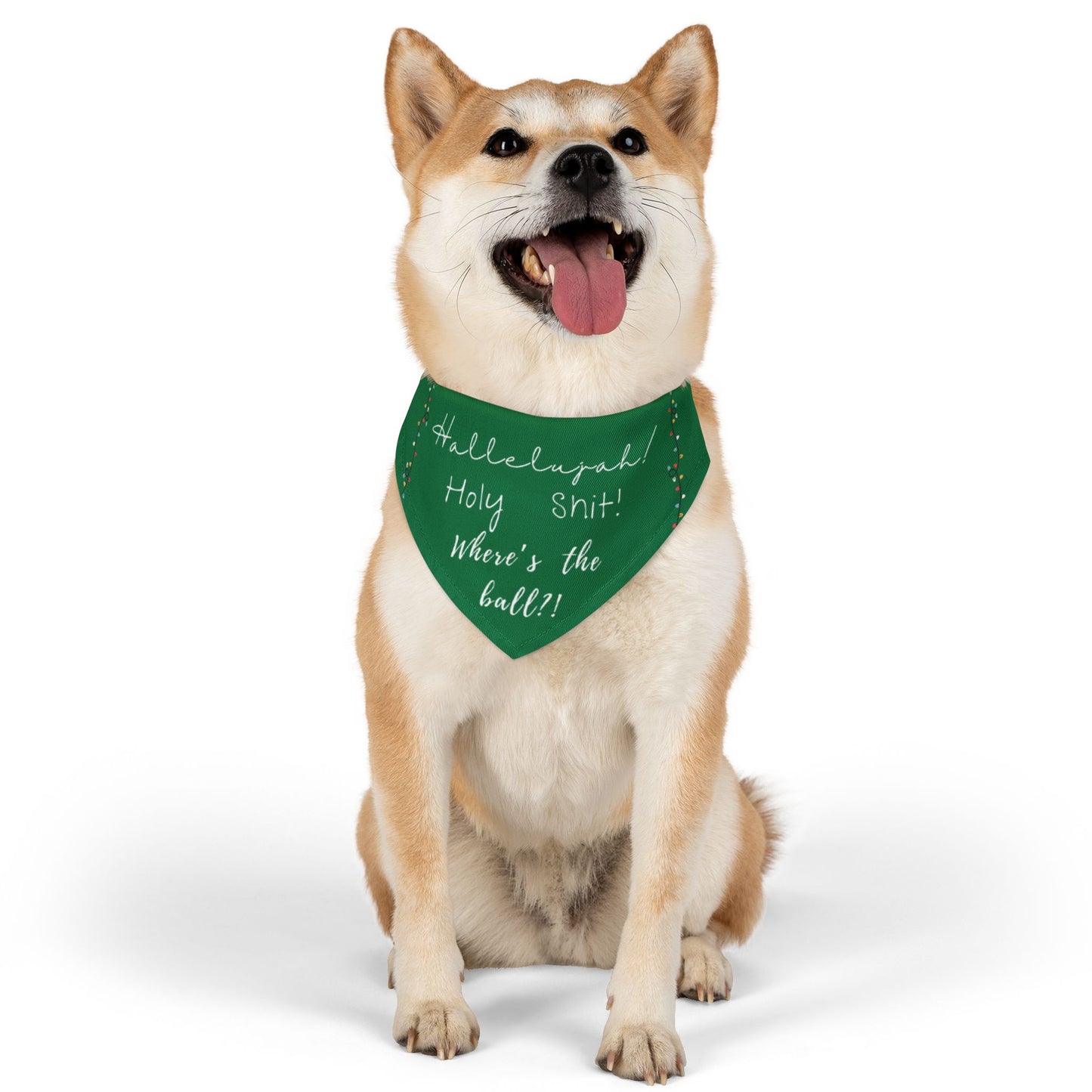 Festive Pet Bandana Collar Xmas Green - Nat'l Lampoon Hallelujah