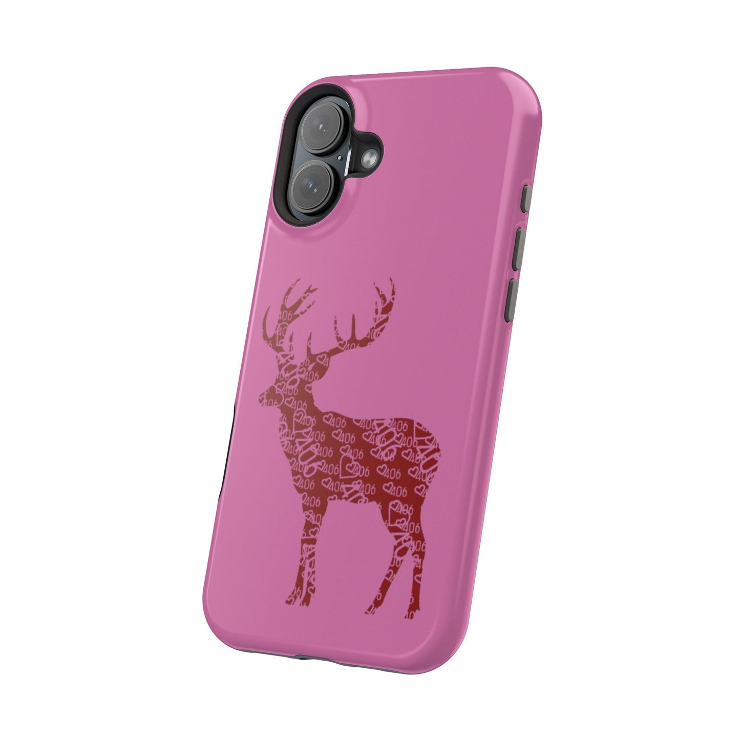 406 Magnetic Pink Tough Case - Maroon Deer