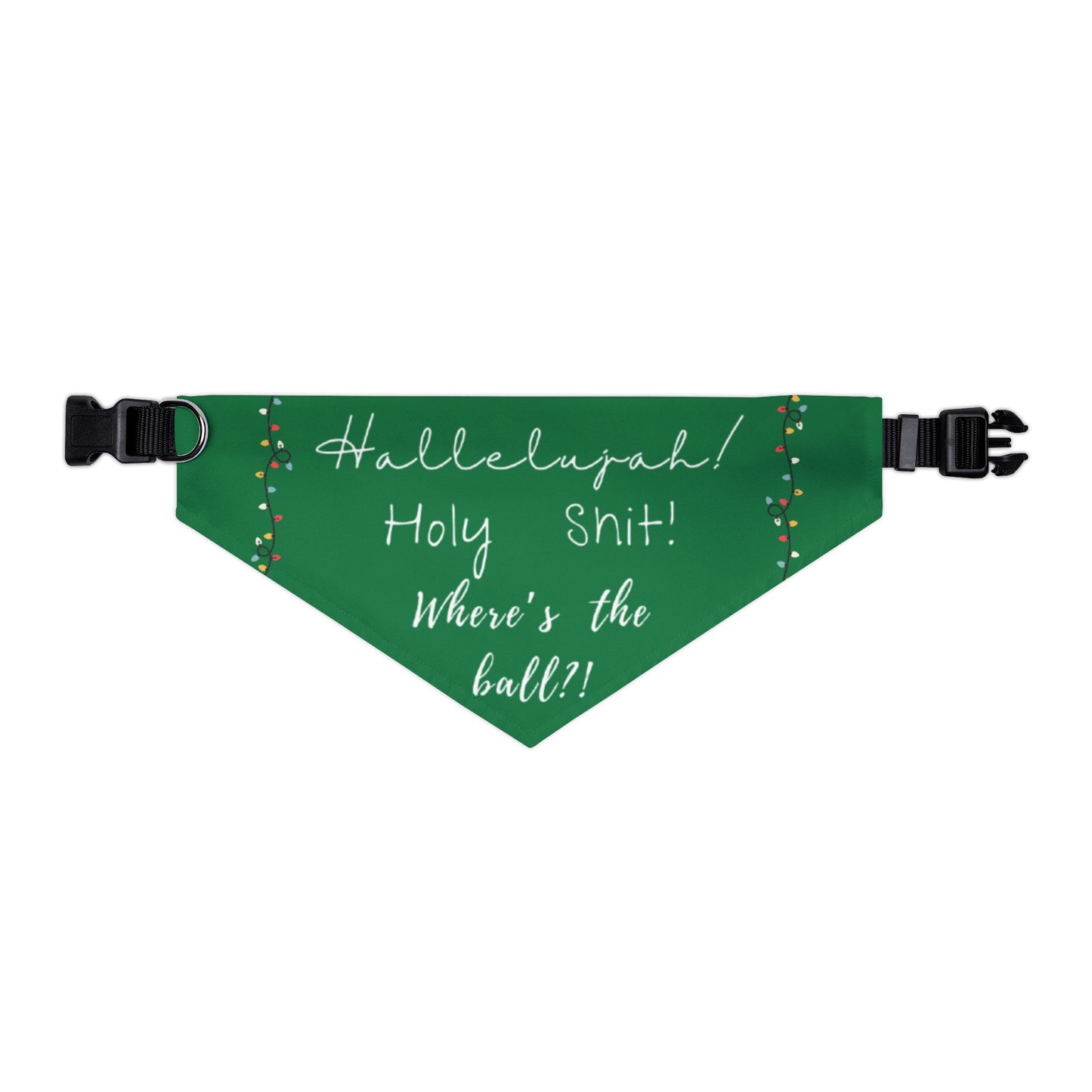 Festive Pet Bandana Collar Xmas Green - Nat'l Lampoon Hallelujah