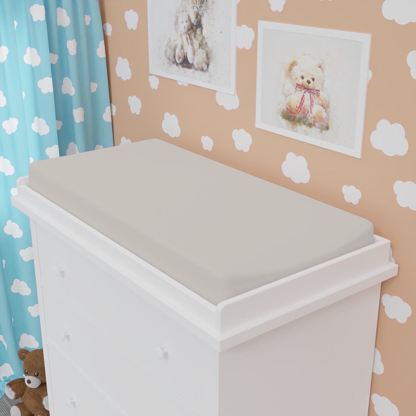 Minimalist Baby Changing Pad Cover - Oat