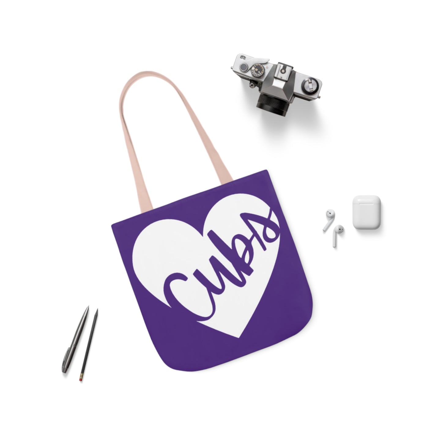 Generic Team Purple Canvas Tote Bag, 5-Color Straps - Cubs