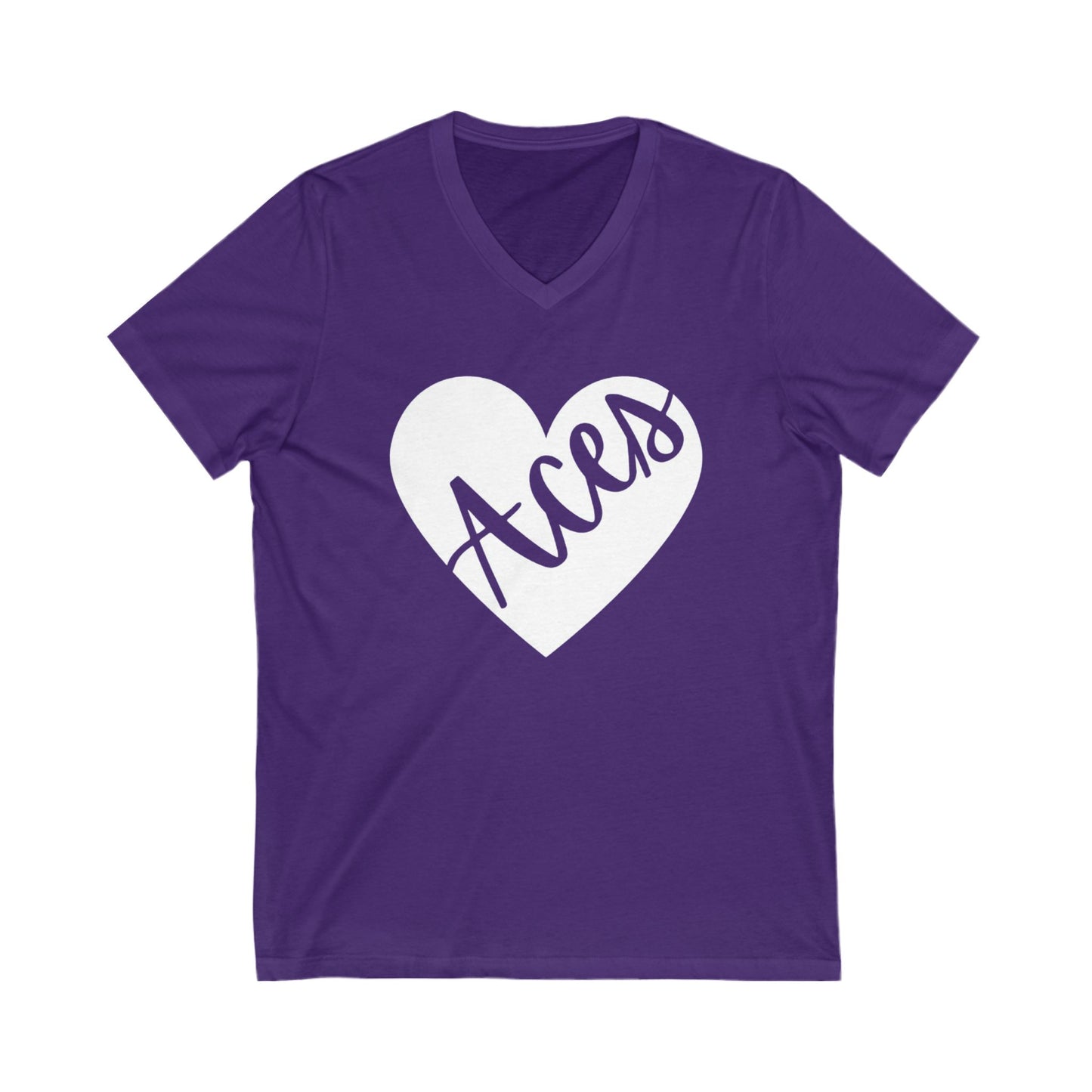 Generic Team Unisex Jersey Short Sleeve V-Neck Tee - Aces
